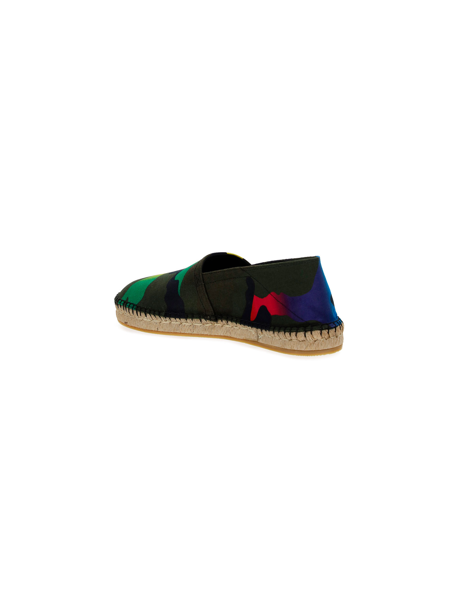 Valentino Camouflage-print Espadrilles In Black
