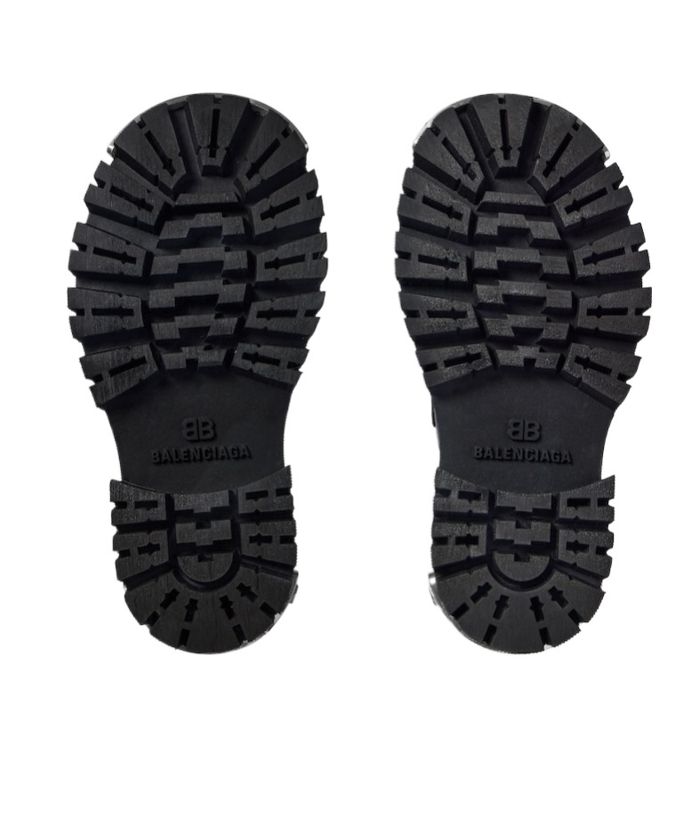 Balenciaga 50mm Tractor Leather Loafers In Black