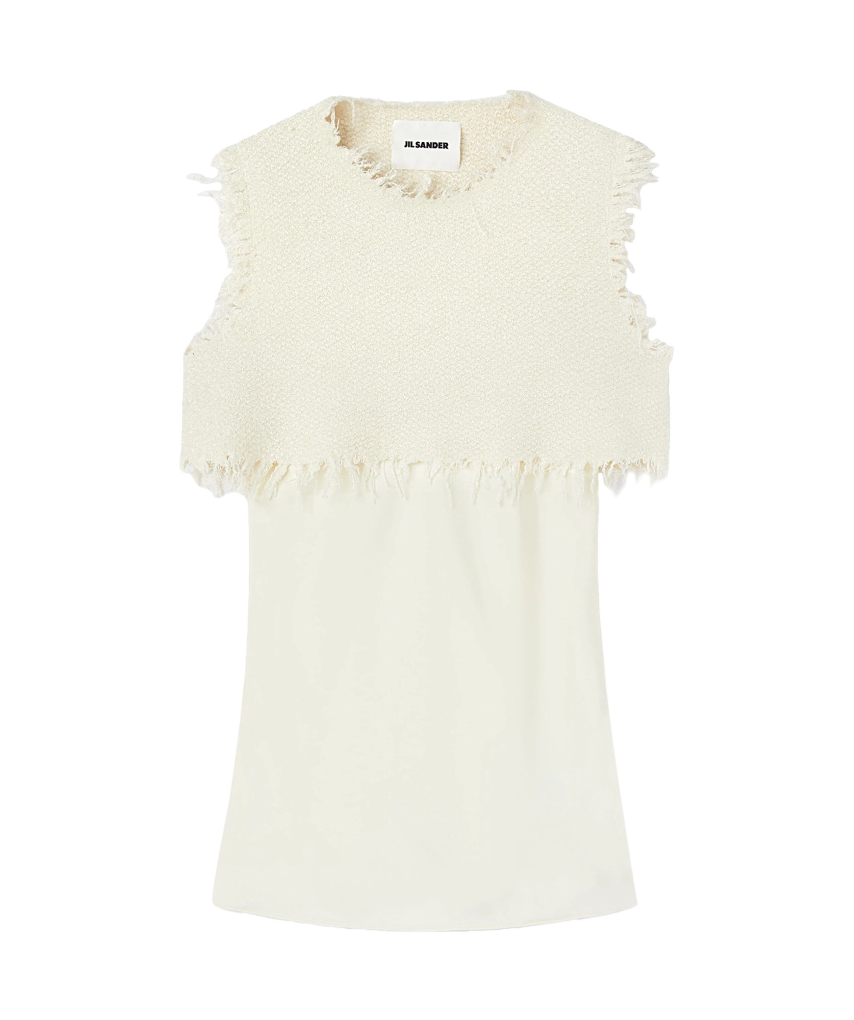 Jil Sander Layered-design Sleeveless Top In White