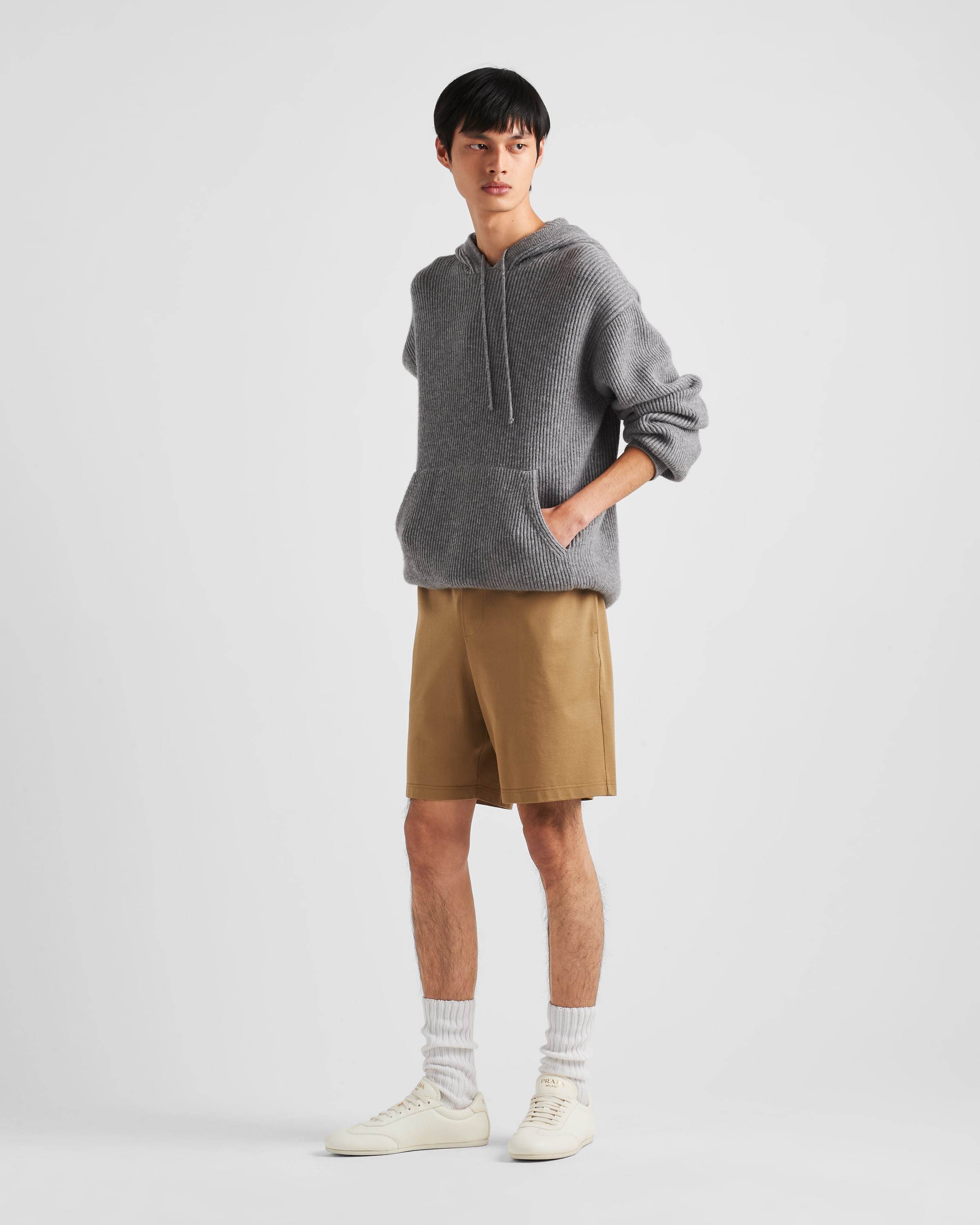 Prada Bagged Shorts On The Back In Nude