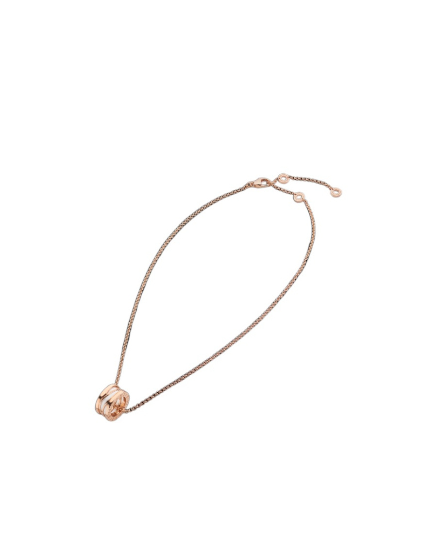 Bvlgari Rose Gold B. Zero1 Spiral Necklace In Yellow