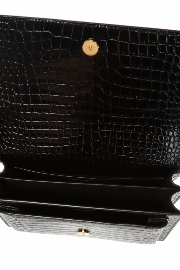 Saint Laurent Medium Sunset Shoulder Bag In Black