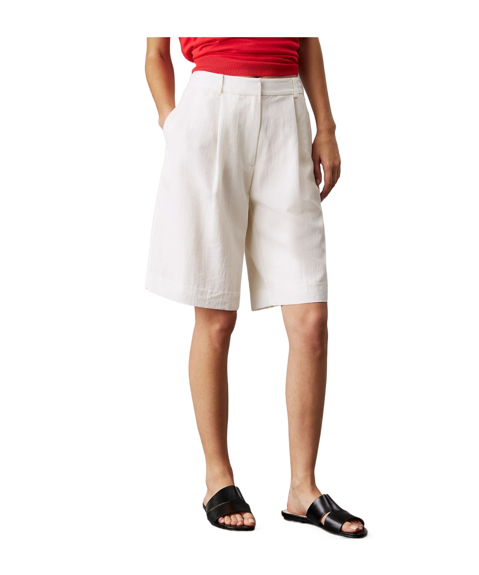 Calvin Klein Wide Pleated Shorts