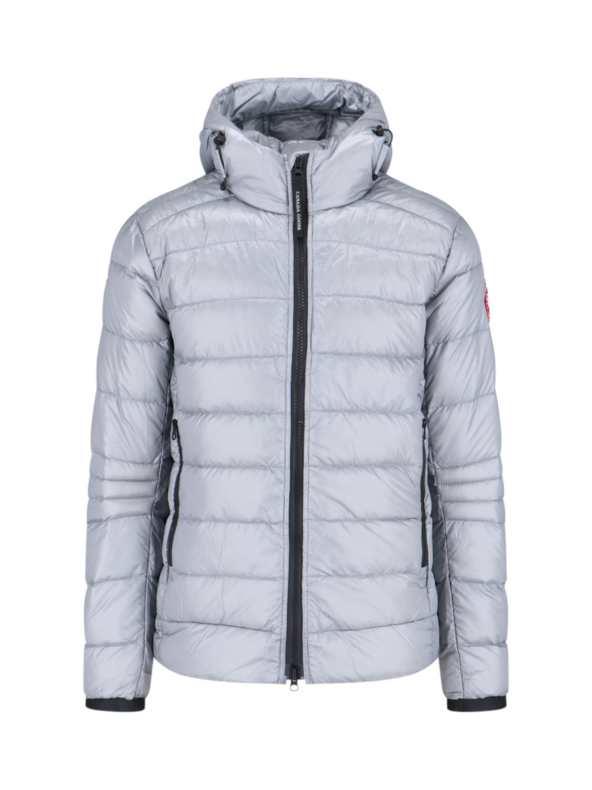 Canada Goose Crofton Padded Recycled-polyamide-down Hooded Puffer Jacket In Gray