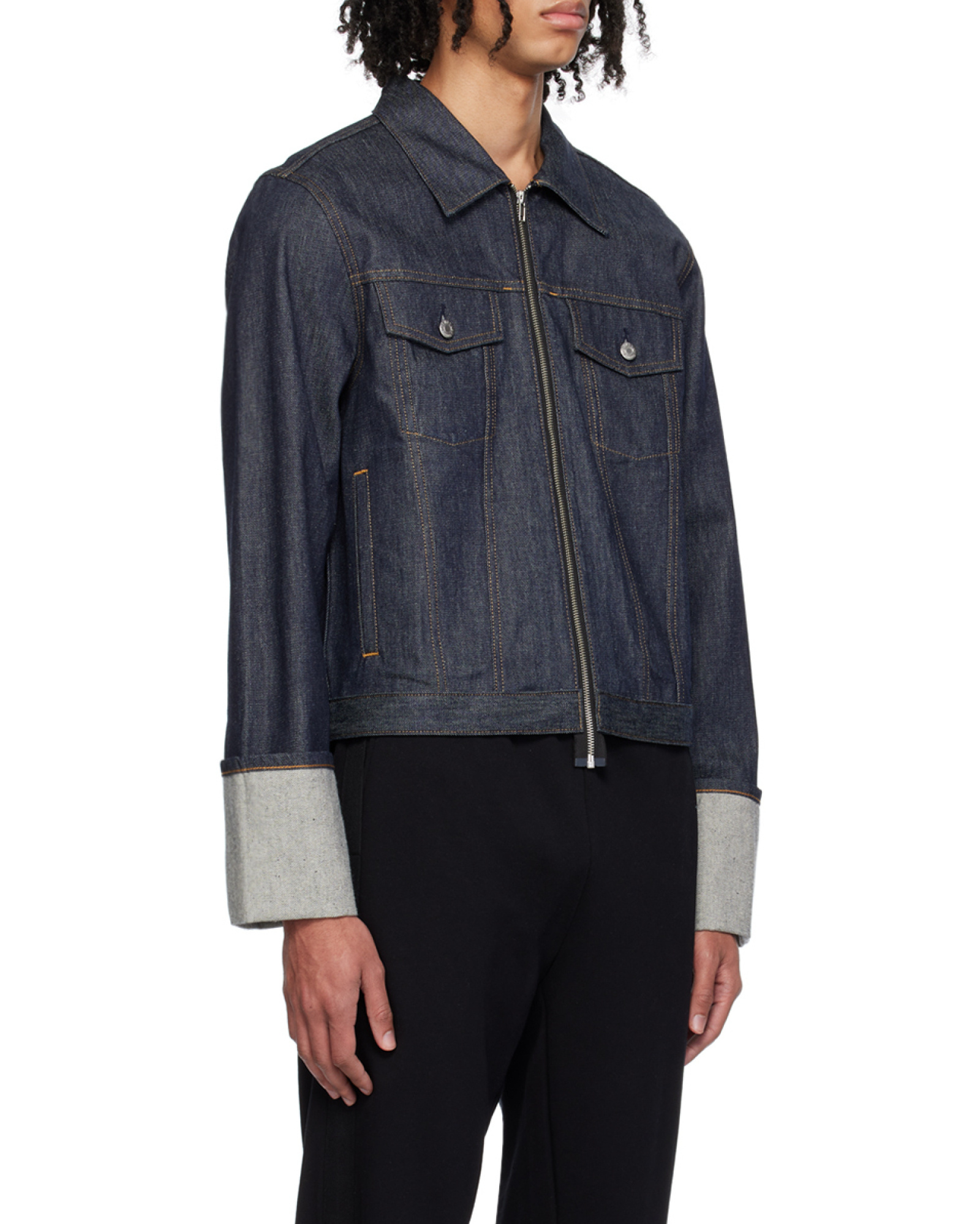 Helmut Lang Zip-up Denim Jacket