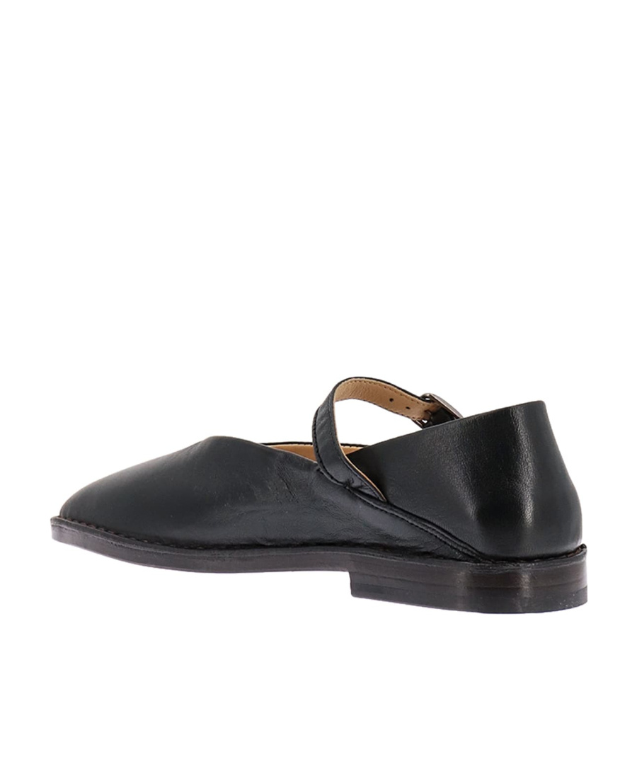 Lemaire Leather Ballet Flats In Black