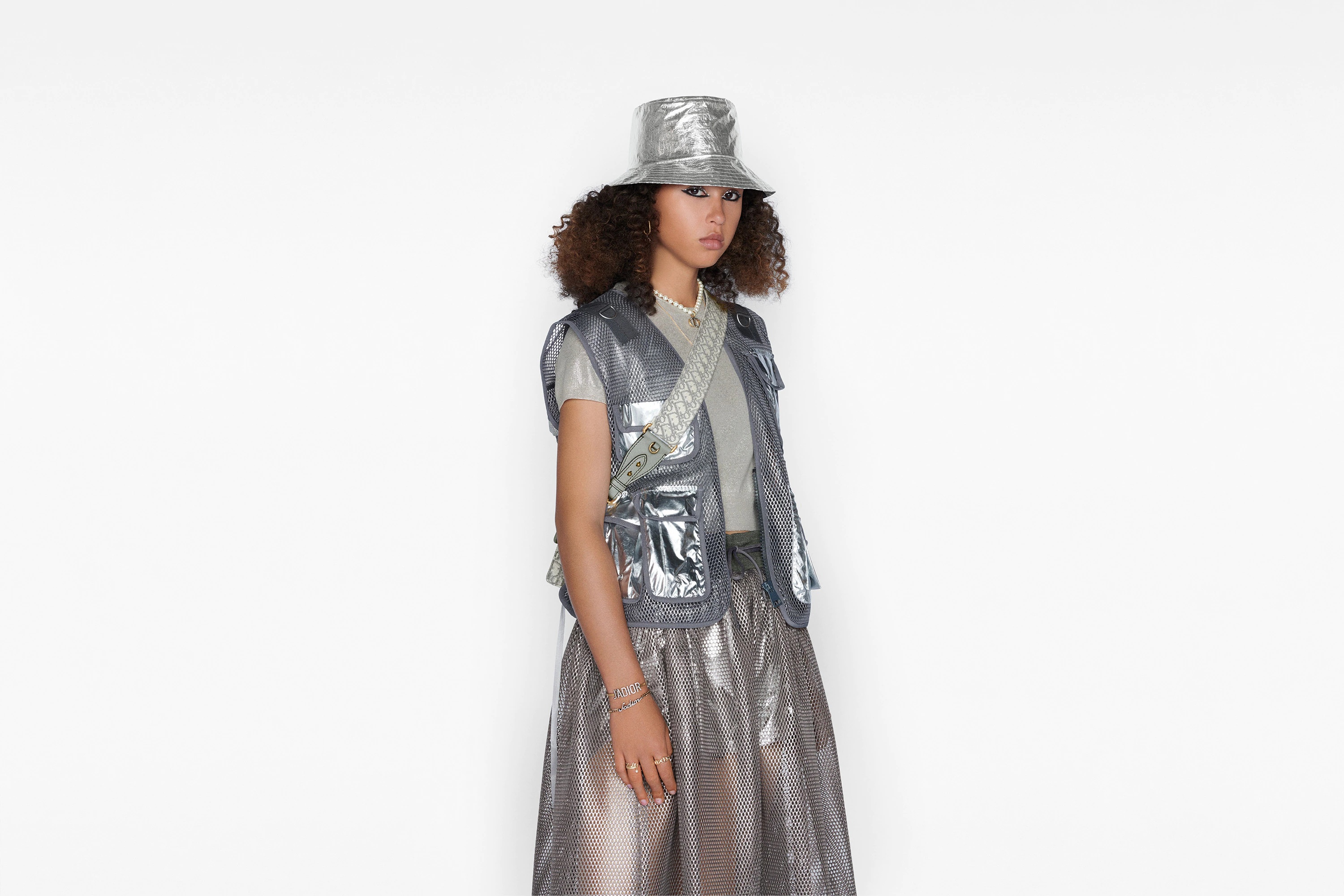 Dior Sleeveless Casual Jacket In White