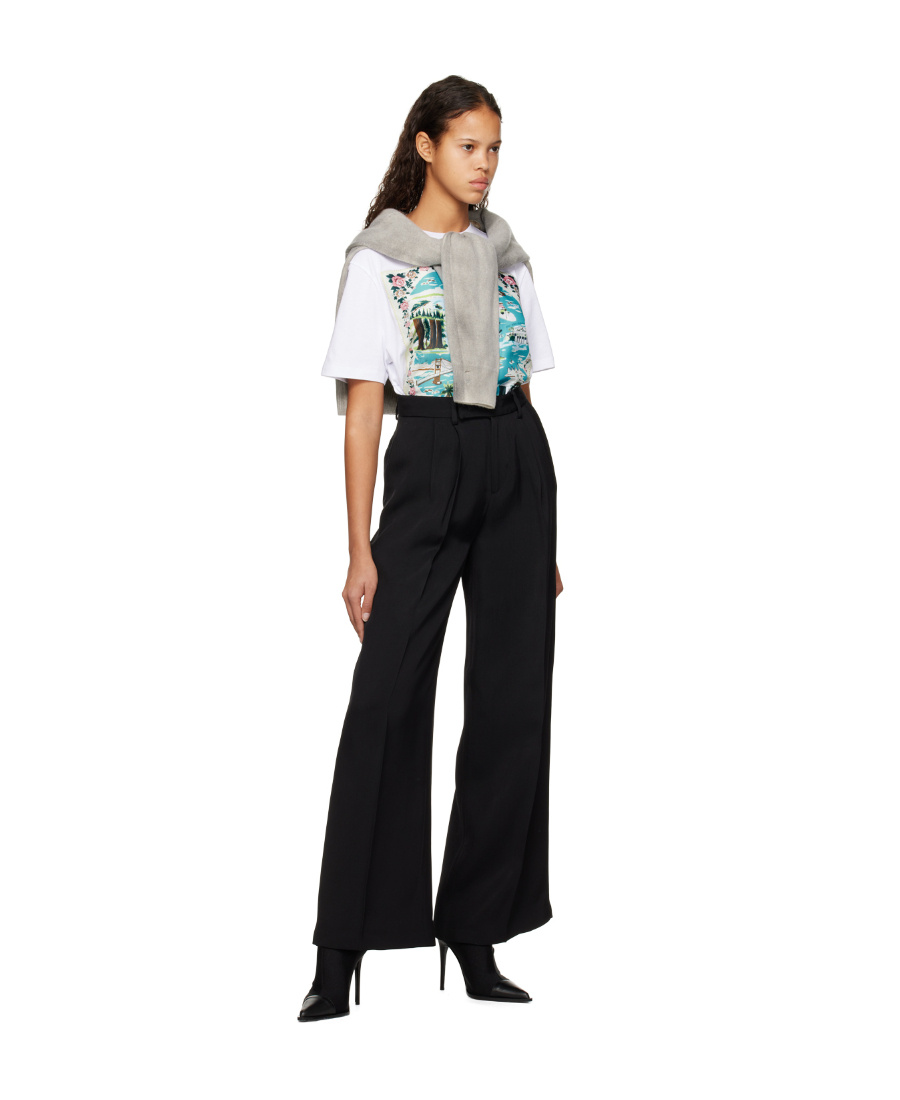 Amiri Double Pleated Twill Casual Pants In Black