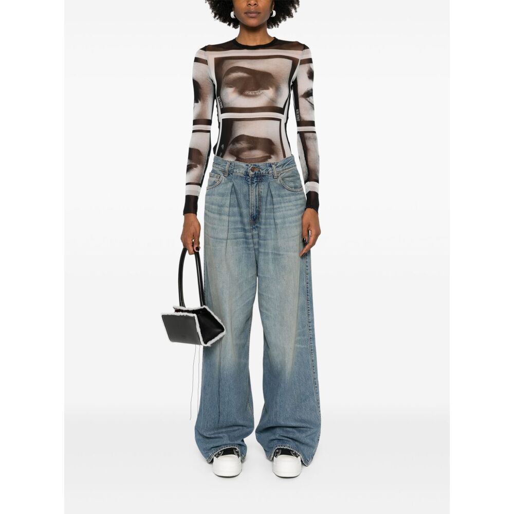 Haikure Candy High-rise Wide-leg Jeans In Gray