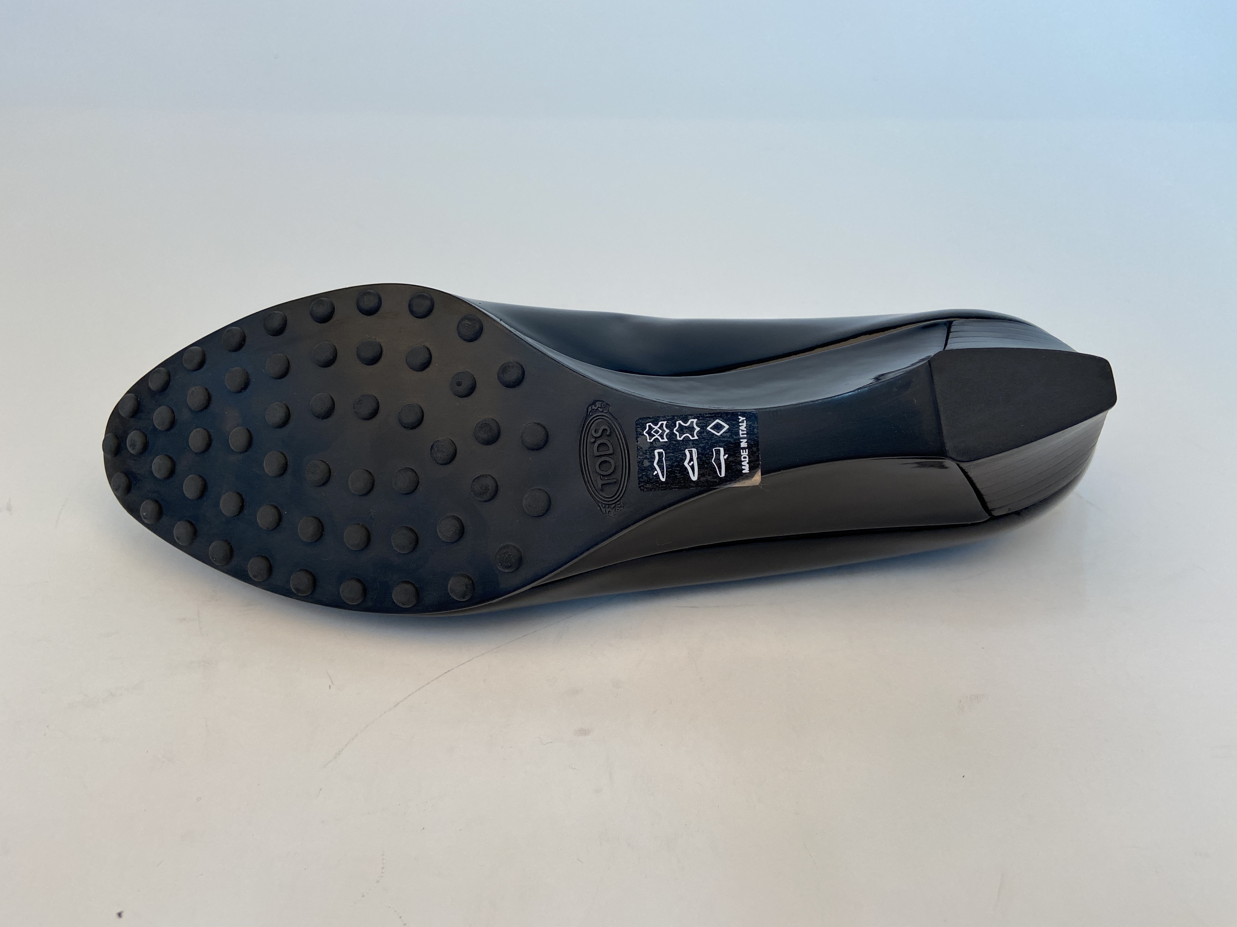 Tod's Logo Details Sloping Heels In Black