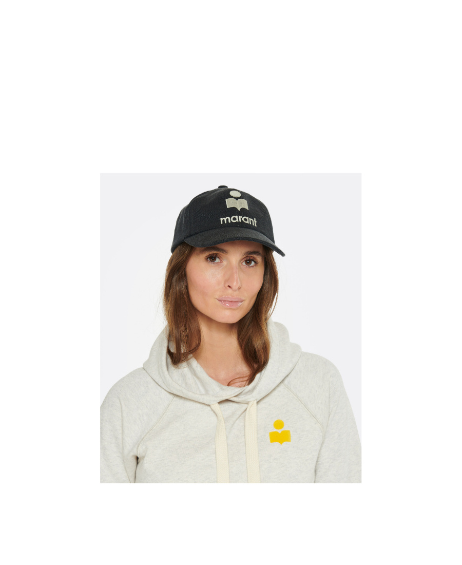 Isabel Marant Embroidered-logo Cotton Cap In Black