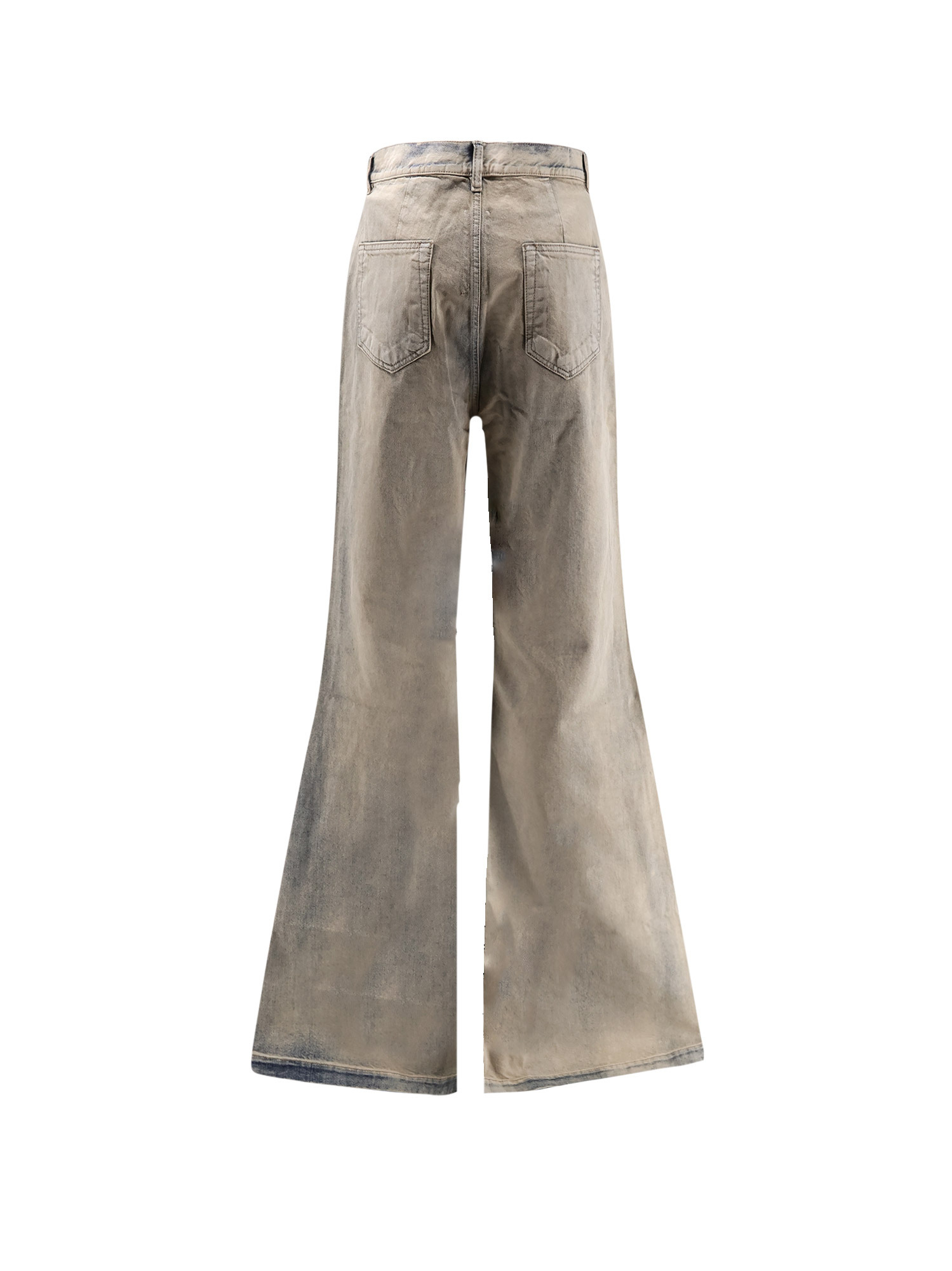 Rick Owens Drkshdw Denim Trousers With Belt Loops In Gray