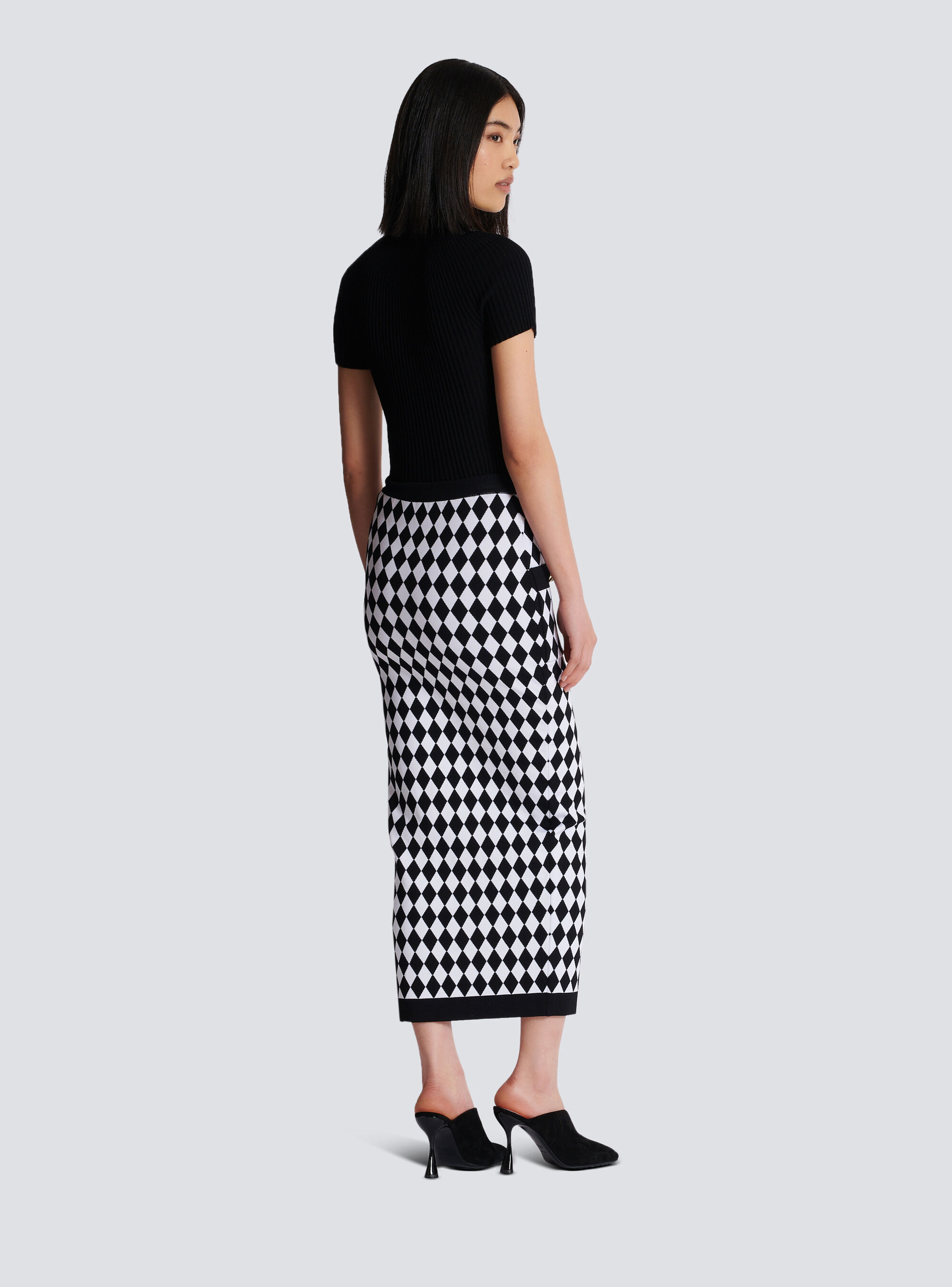 Balmain Buttoned Midi Skirt In White