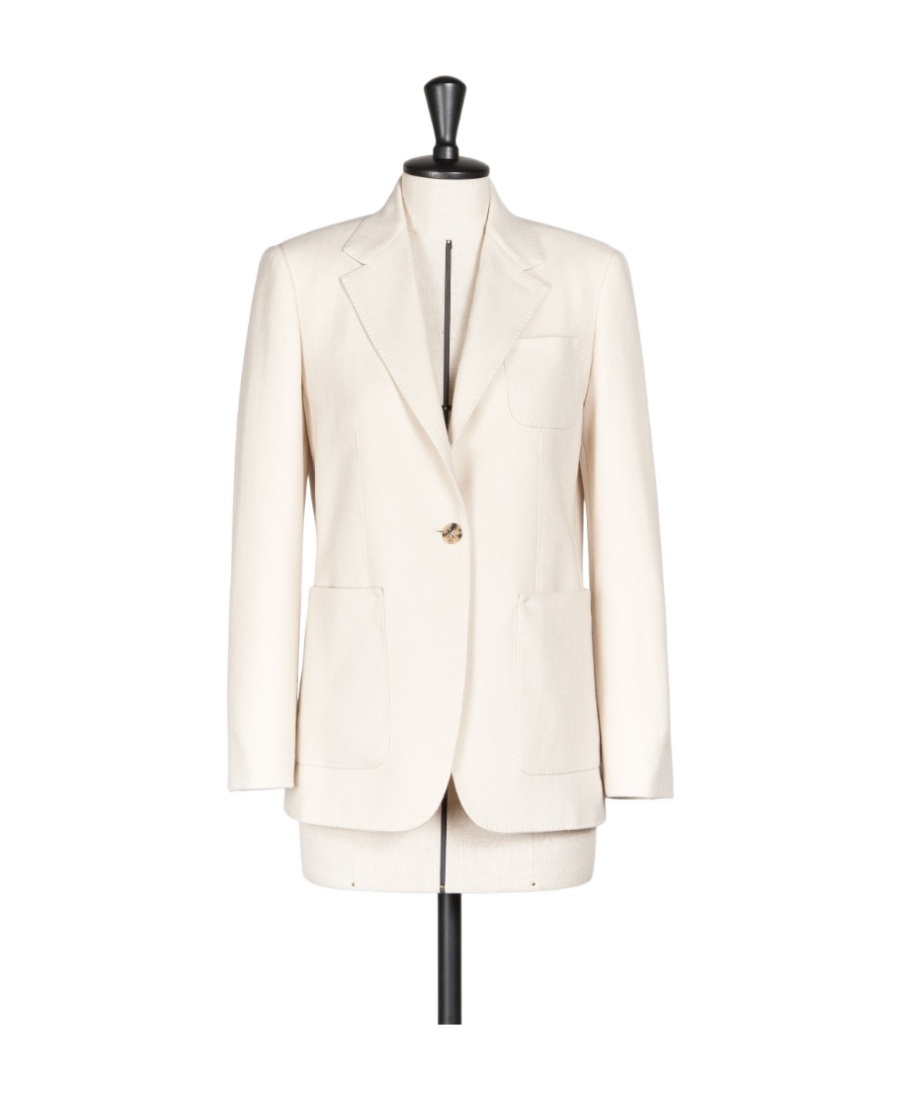 Shop Max Mara Vitalba Cashmere Single-breasted Blazer In White