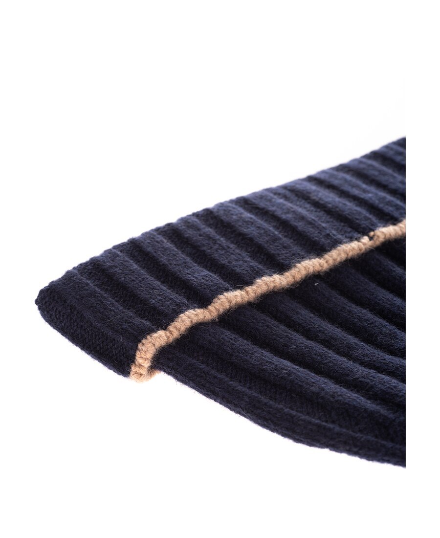 Brunello Cucinelli Ribbed Beanie In Black