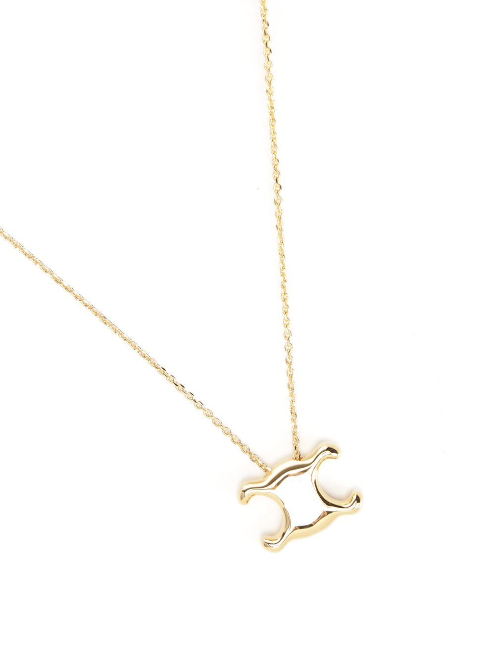 Celine Logo Necklace In Neutral