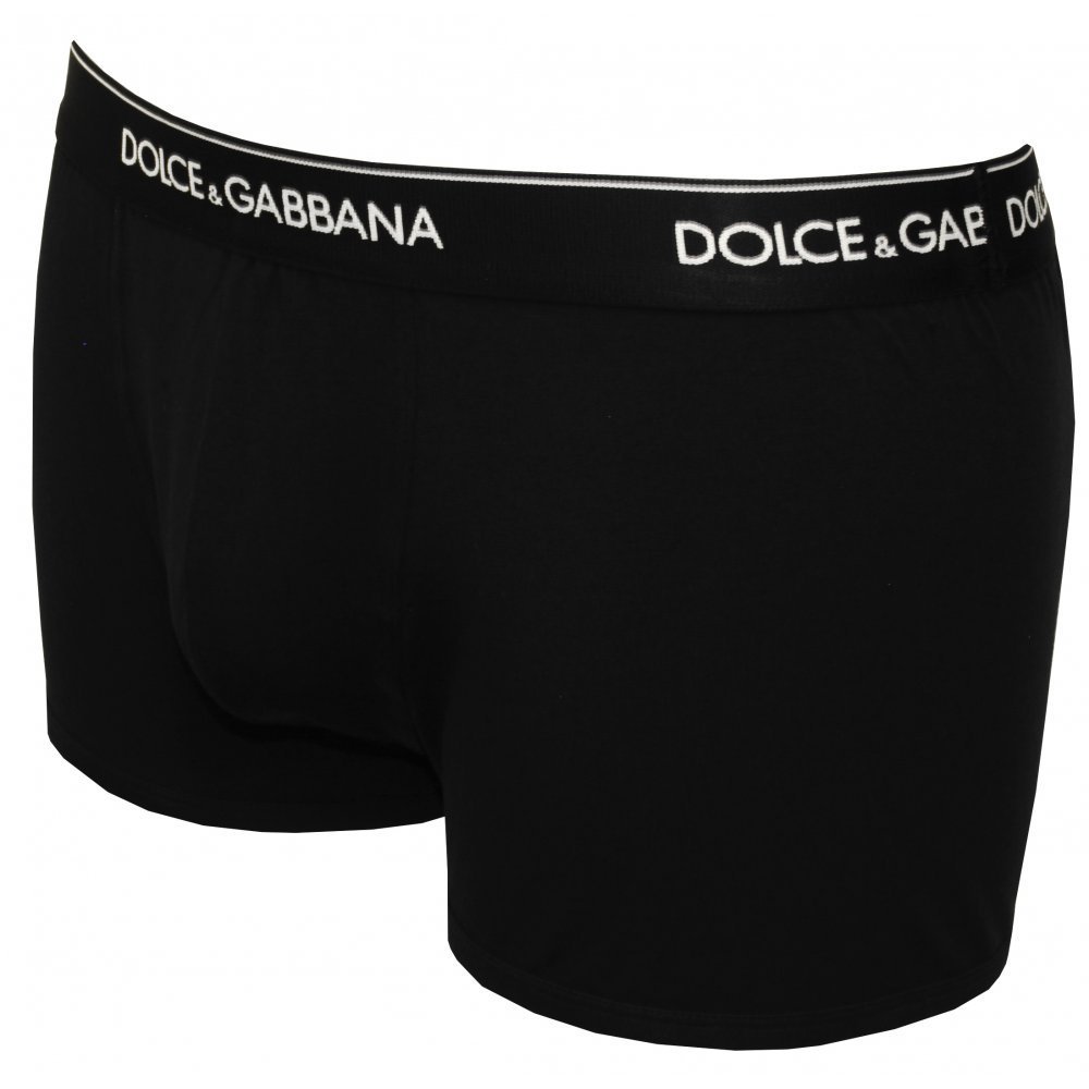 Dolce & Gabbana Pack Containing Two Regular Boxers Of The Same Color In Black
