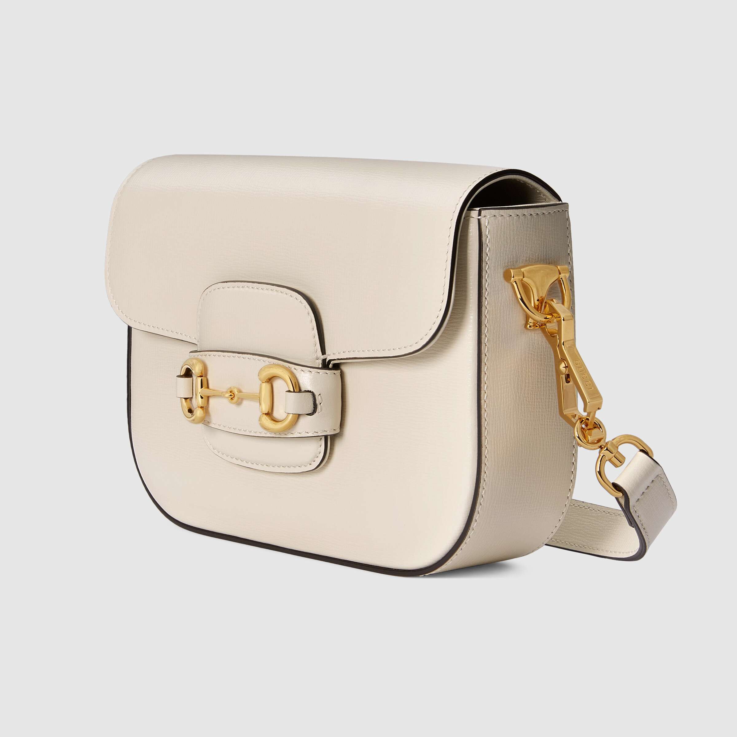 Gucci Horsebit 1955 Leather Shoulder Bag In Nude