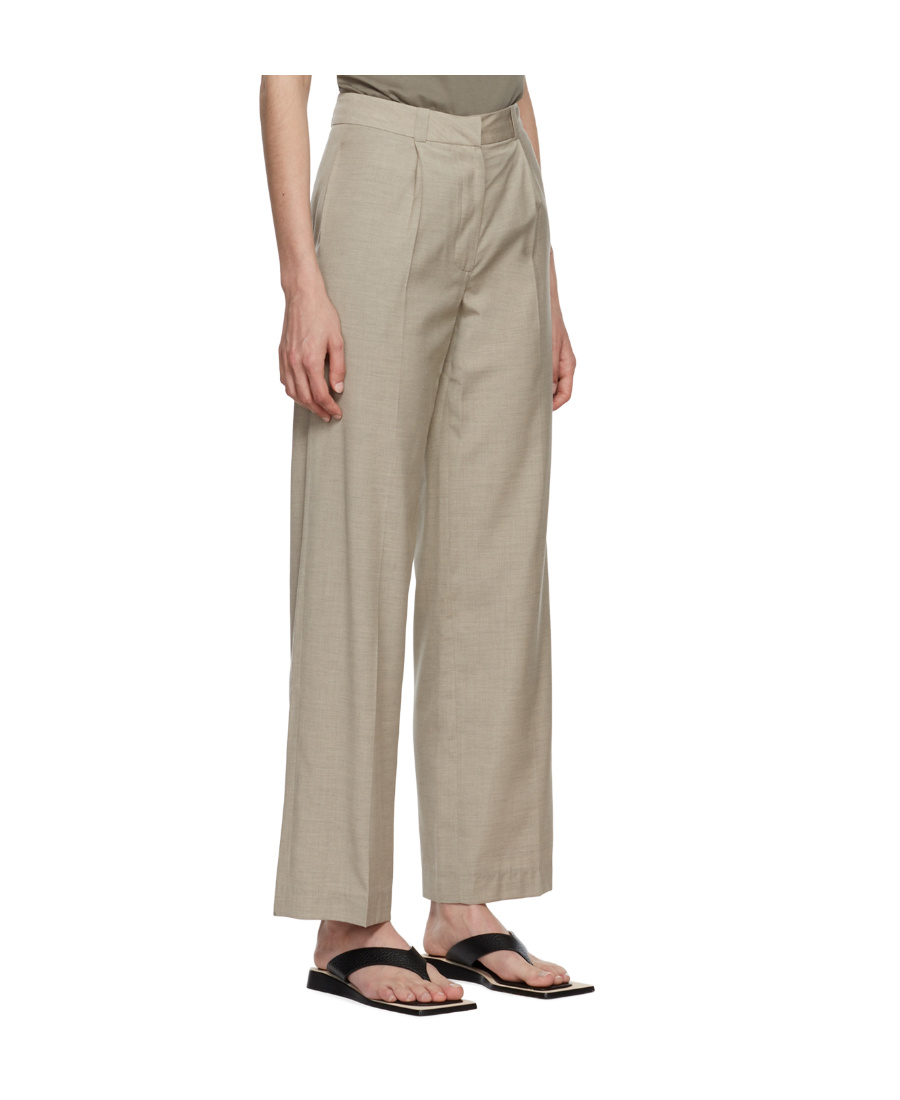 Low Classic Logo Straight Casual Pants In Nude