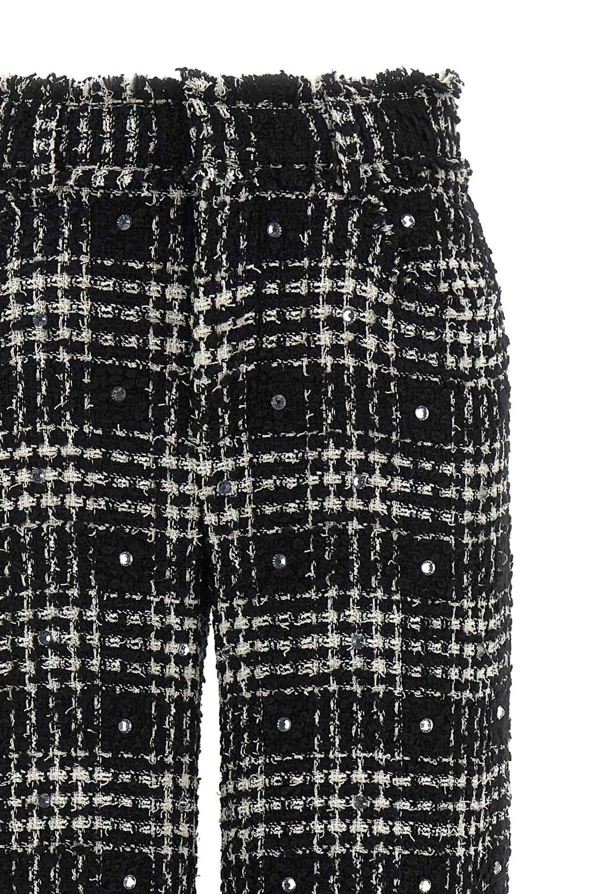 Giuseppe Di Morabito Textured Trousers With Frayed Hem And Elastic Waistband In Black