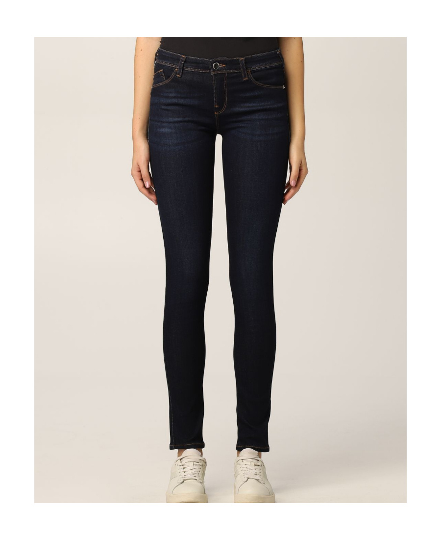 Emporio Armani Low-rise Skinny Jeans In Black