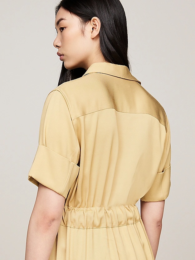 Tommy Hilfiger Half-open Collar Dress In Nude