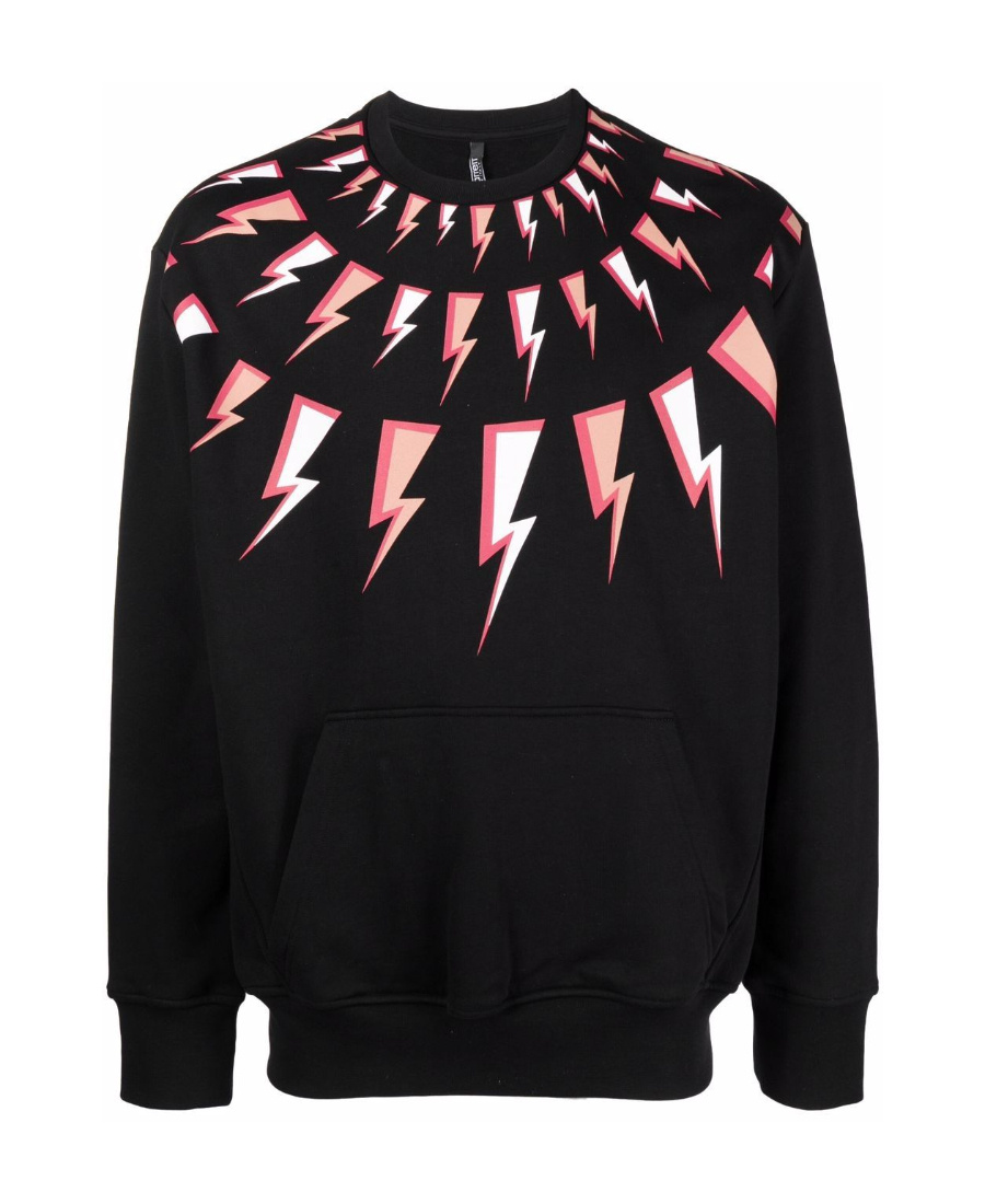Neil Barrett Thunderbolt-print Sweatshirt In Black