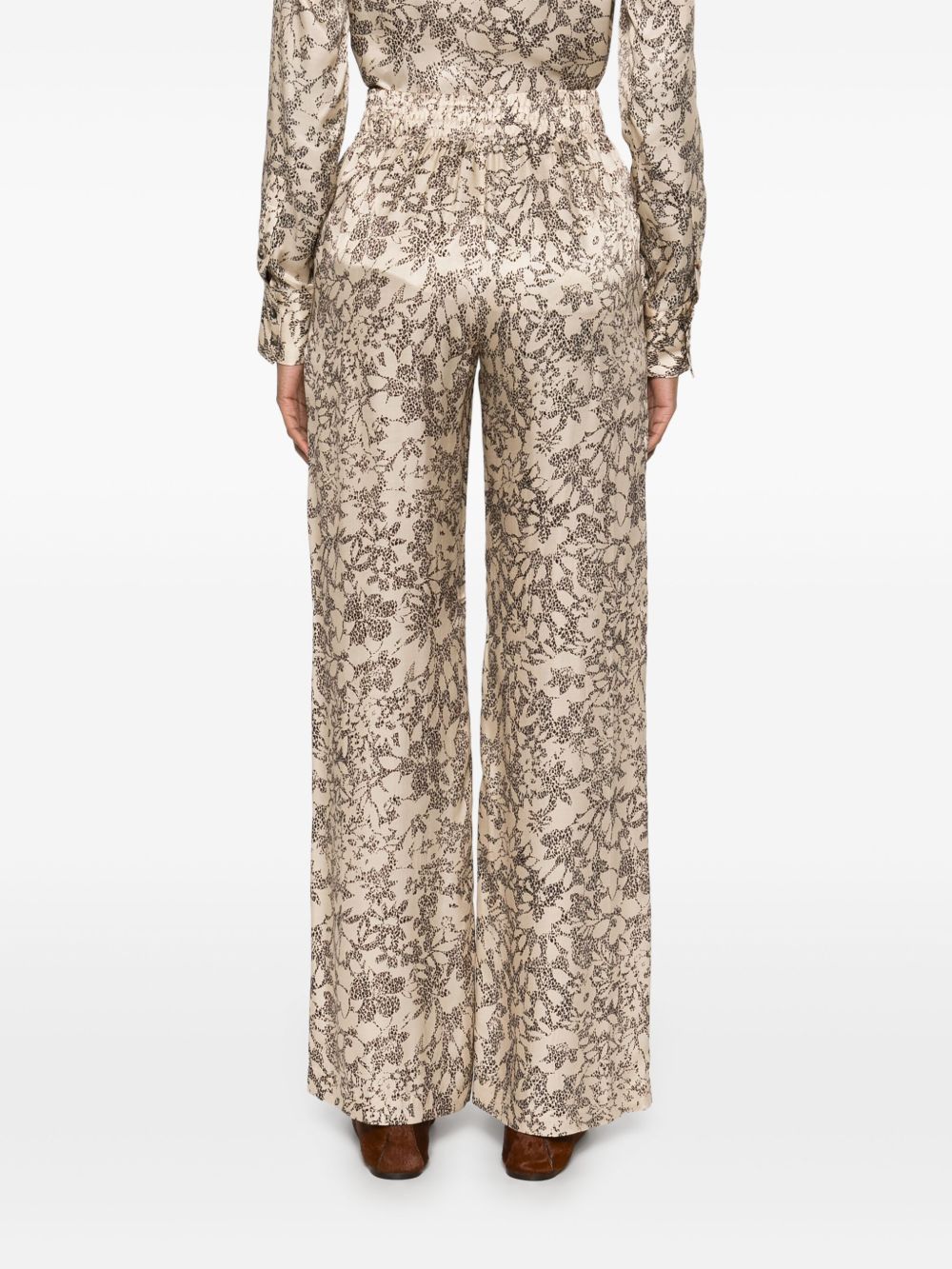 Shop Golden Goose Women's Joggers With Floral Print In Nude