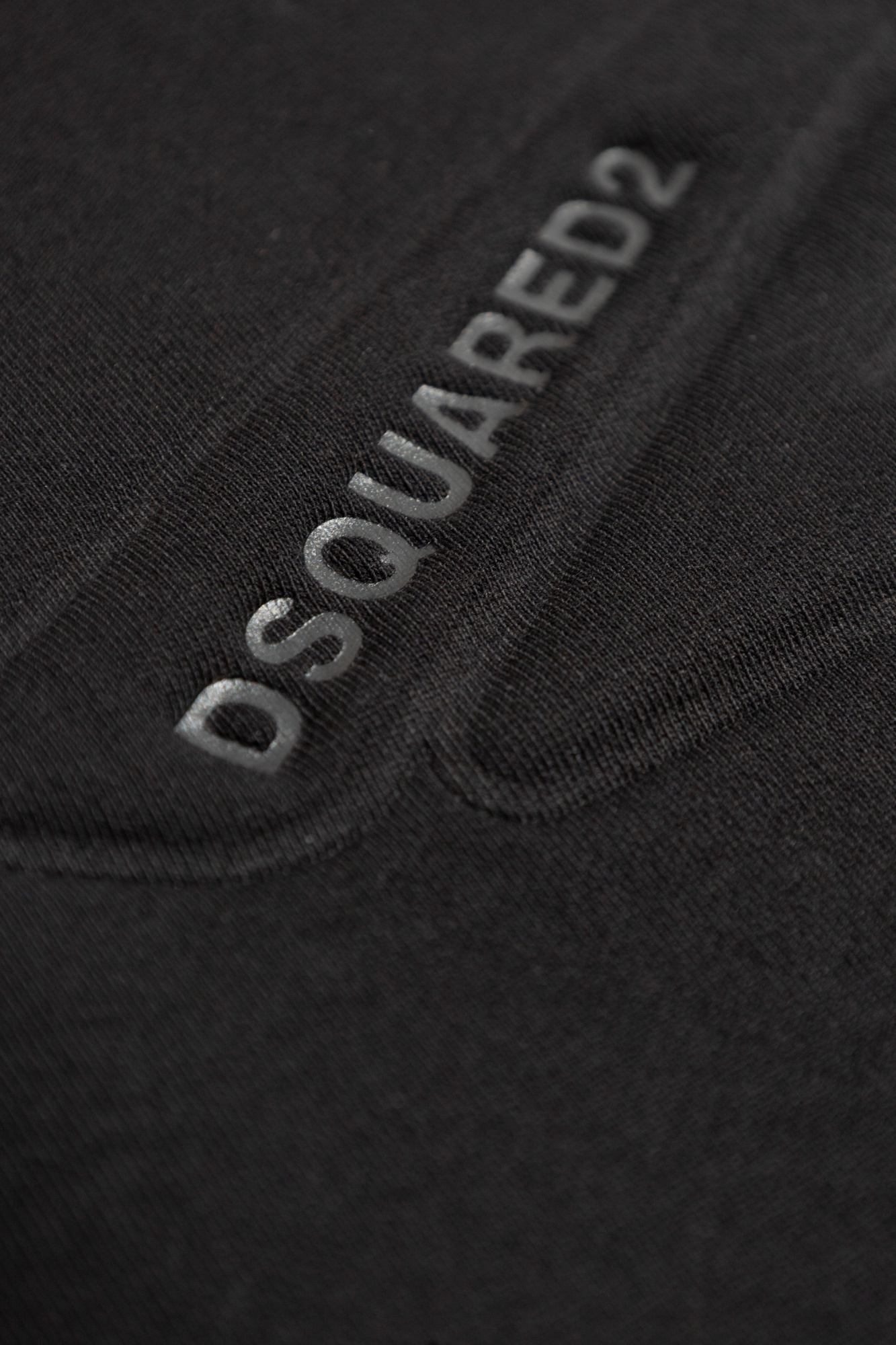 Dsquared2 Logo-embossed Cotton Hoodie In Black