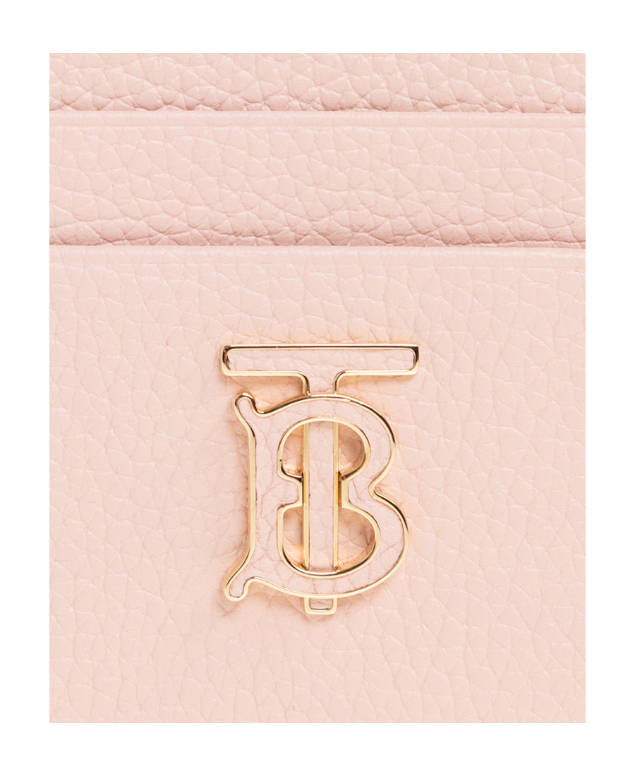 Burberry Leather Logo-plaque Card Holder In Nude