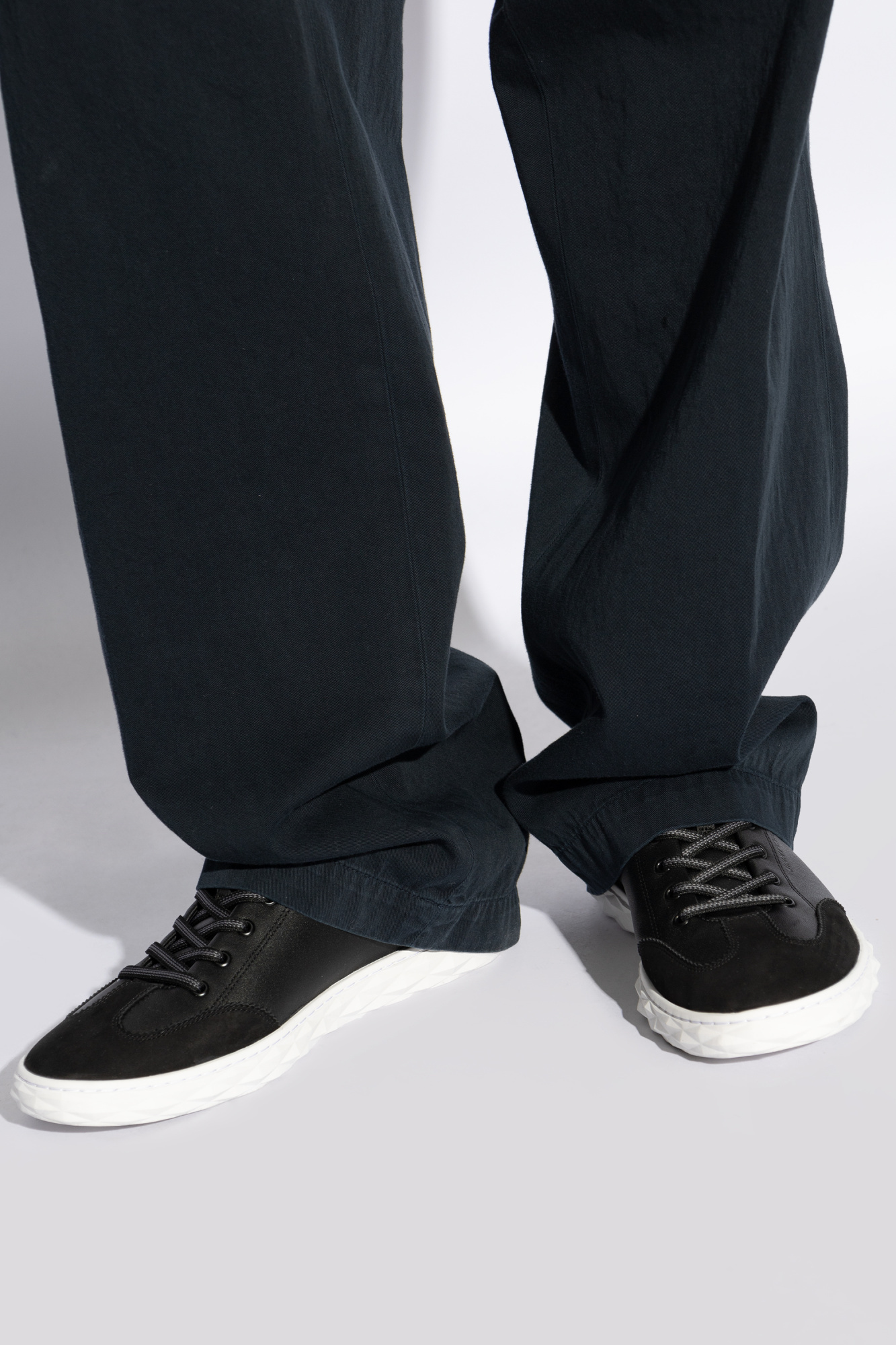 Jimmy Choo Diamond Light Flex Low-top Sneakers In Black