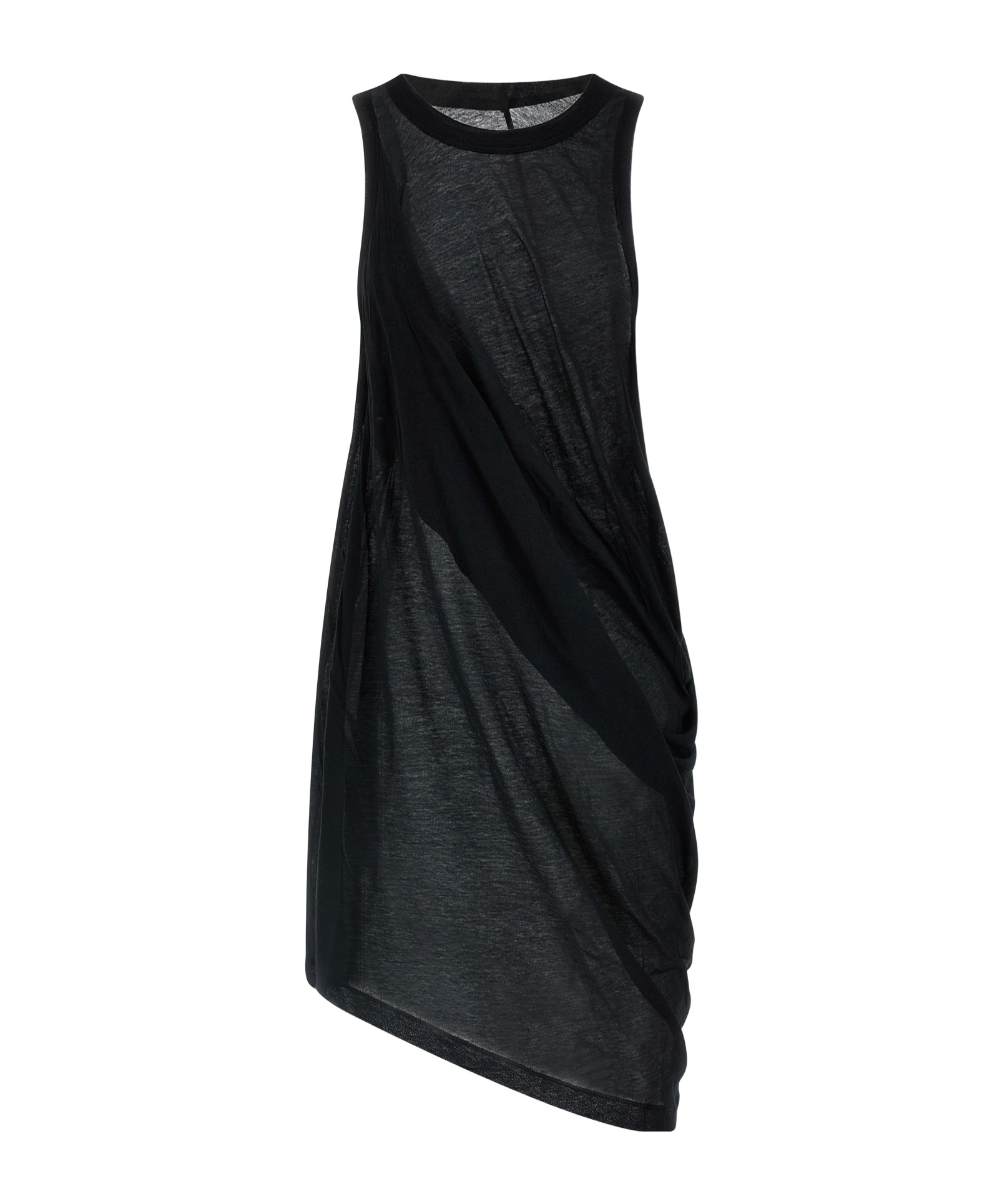 Rick Owens Round-neck Vest In Black