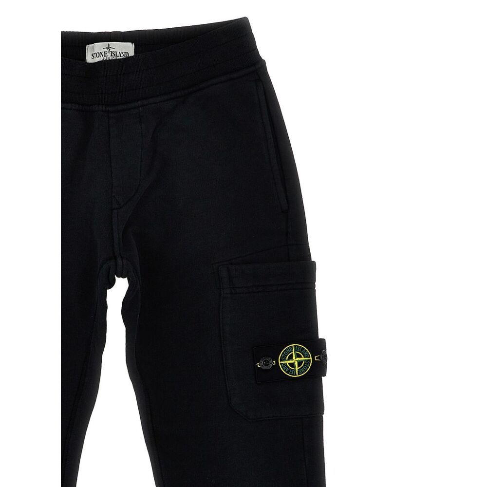 Stone Island Elastic Waist Sweatpants In Black