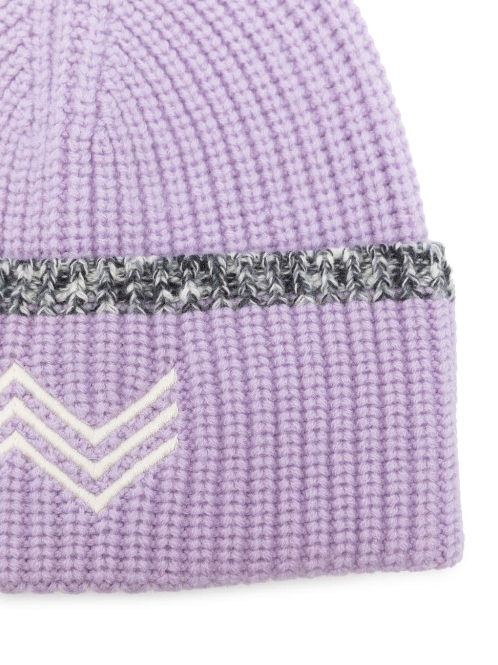 Shop Missoni Logo-embroidered Beanie In Purple