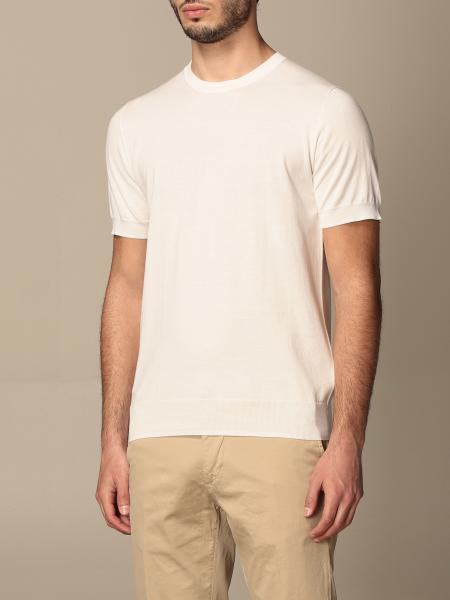 Shop Paolo Pecora Fine-knit Cotton T-shirt In White