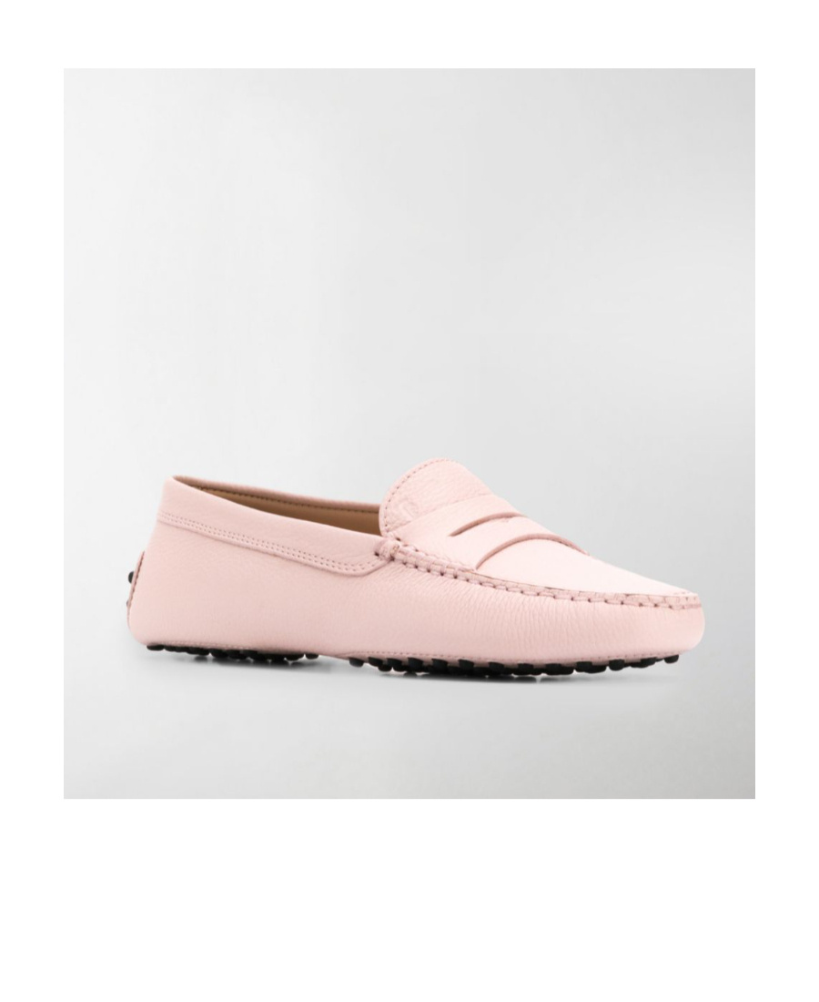 Tod's Light Pink Light Pink Gommino Leather Driving Shoes In Pink