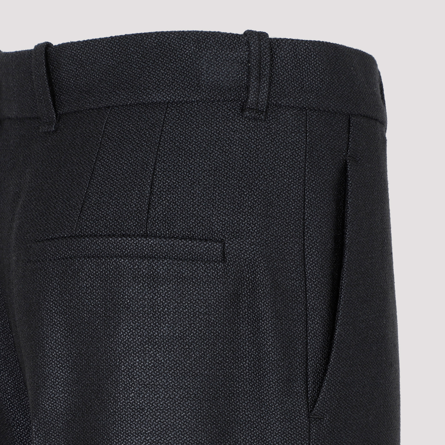 Shop Chloé Flared Box-pleat Trousers In Black