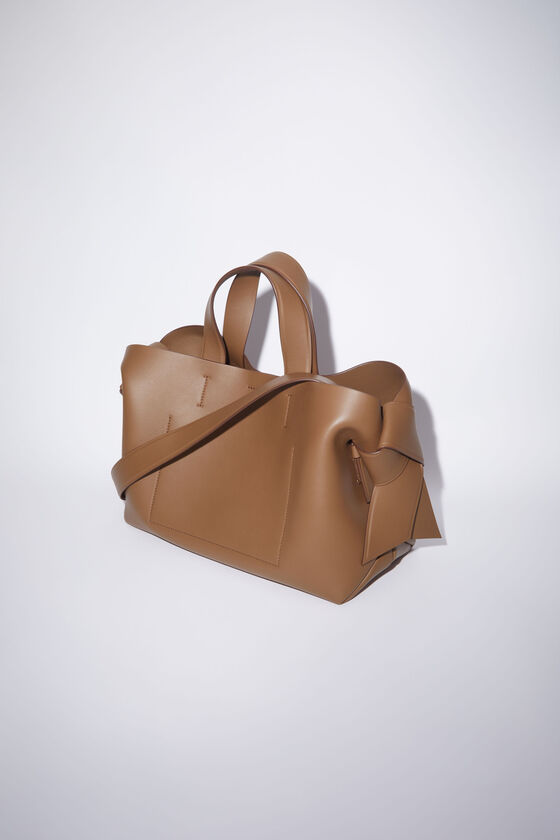 Acne Studios Logo-debossed Leather Tote Bag In Brown