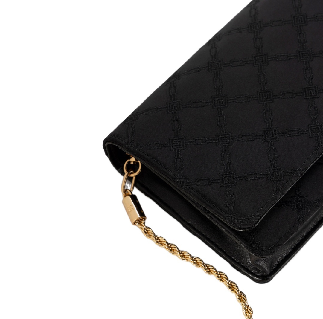 ELISABETTA FRANCHI EMBROIDERED CLUTCH BAG