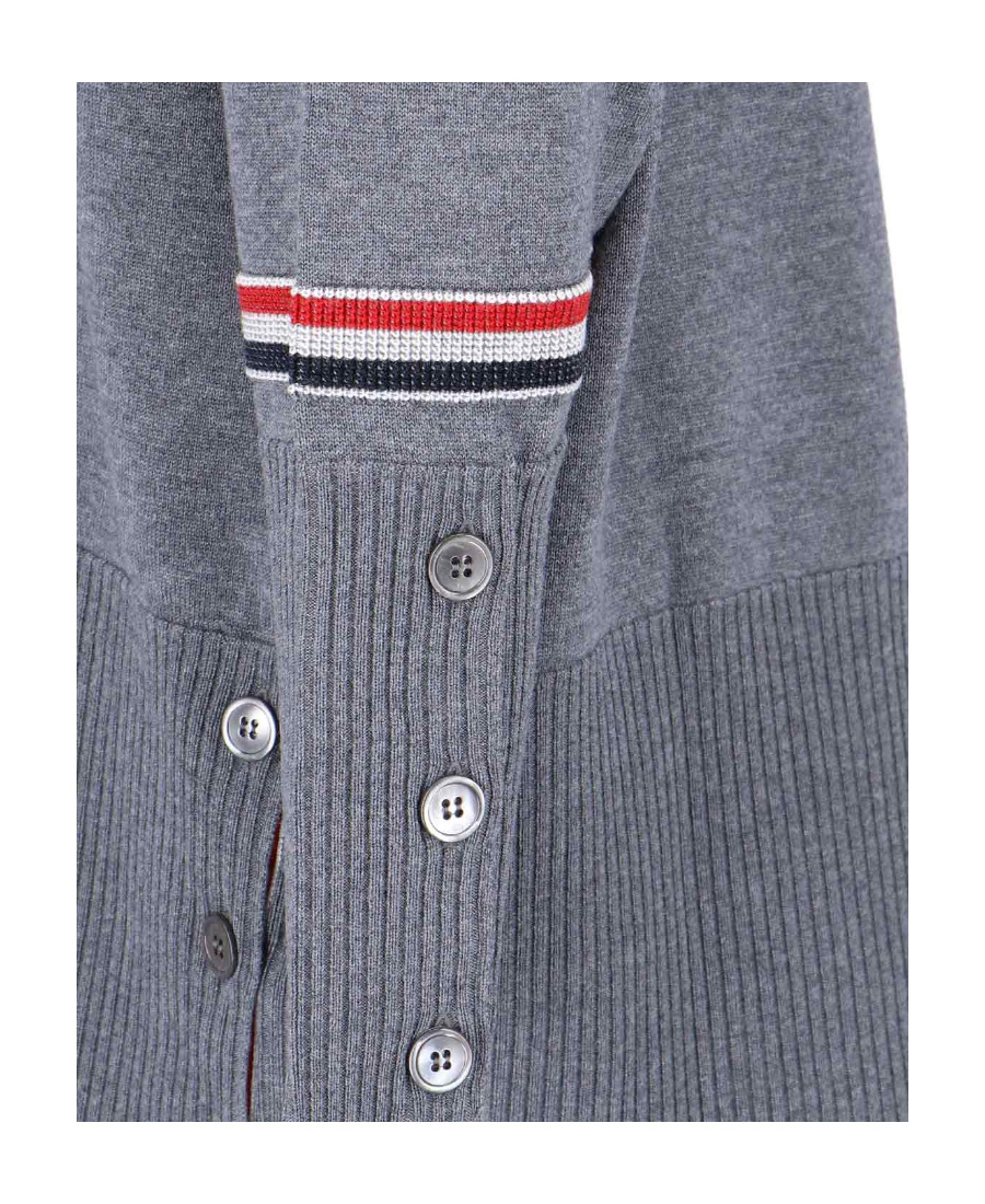 Thom Browne Wool Crew Neck Jumper In Gray