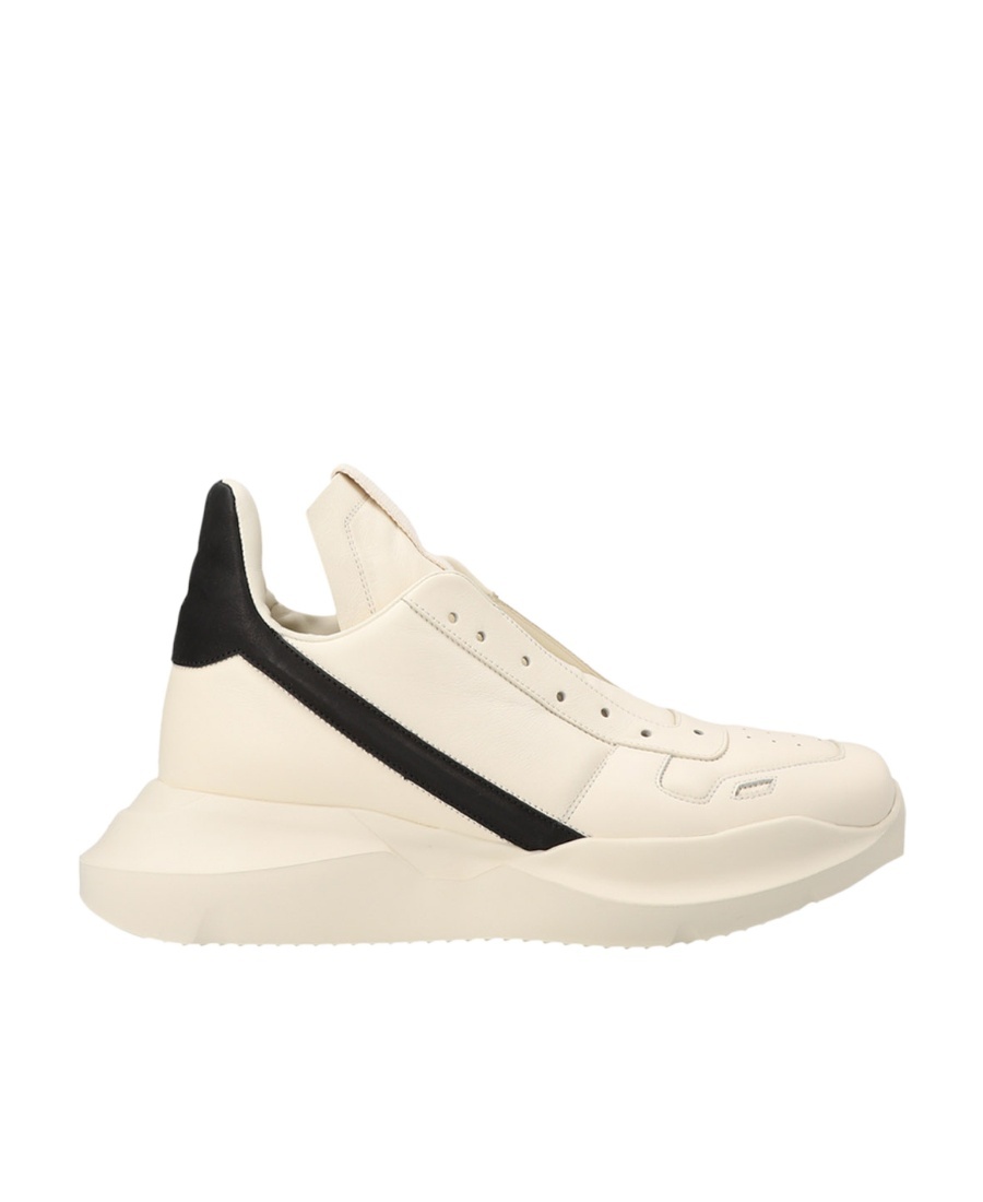 Rick Owens Geo Geth Leather High-top Sneakers In Nude