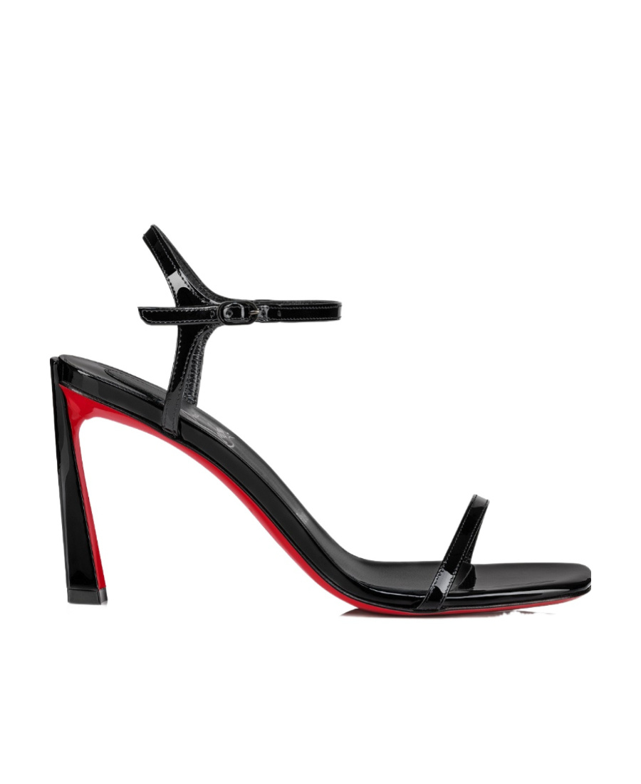 Christian Louboutin Condora Ankle-strap Red Sole Sandals In Black