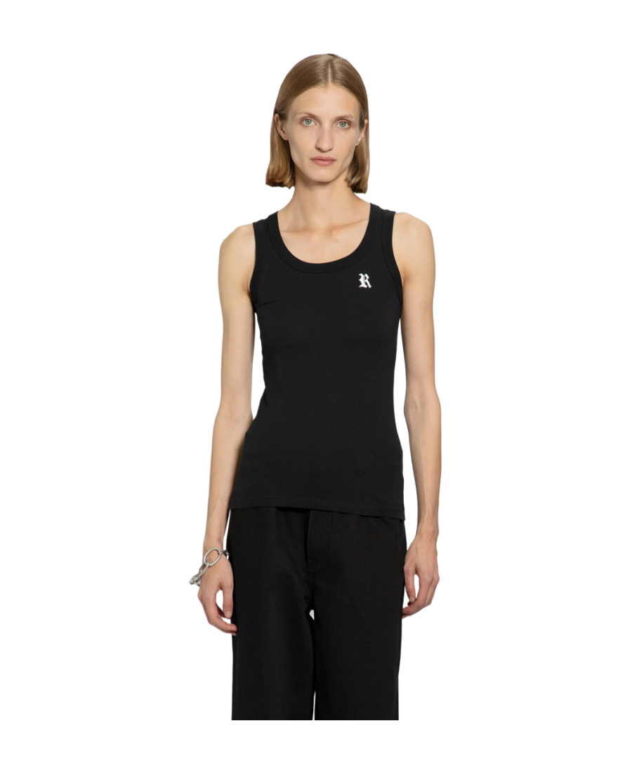 Shop Raf Simons Logo Vest In Black