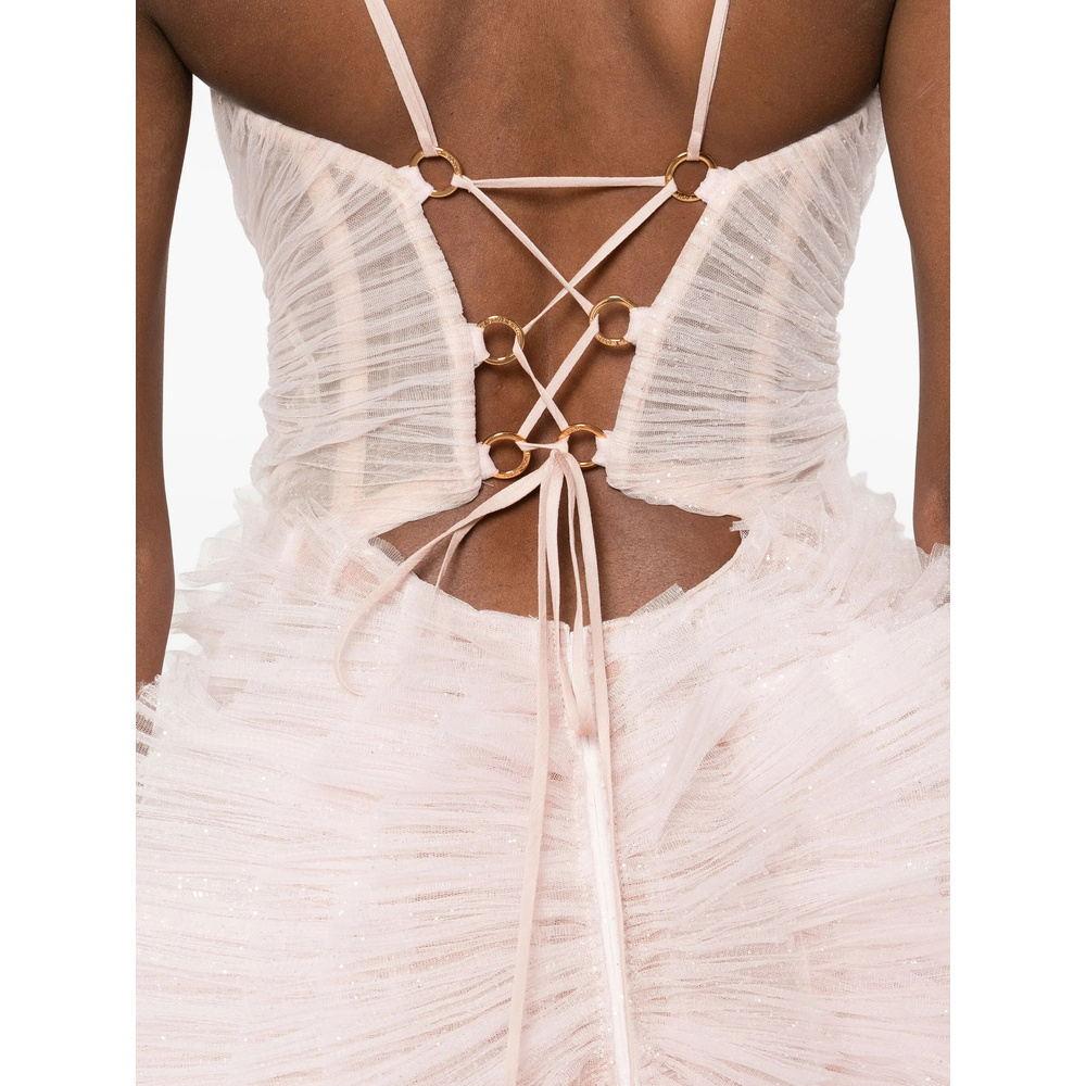 Maria Lucia Hohan Strapless Design Dress In Pink