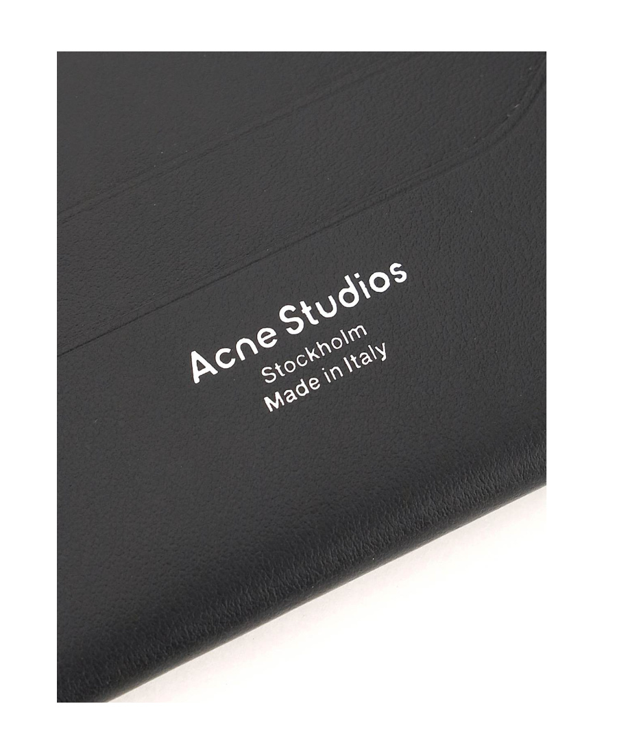 Shop Acne Studios Foil-logo Cardholder In Black