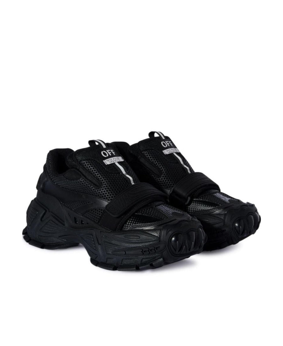 Shop Off-white Panelled Chunky Sneakers In Black