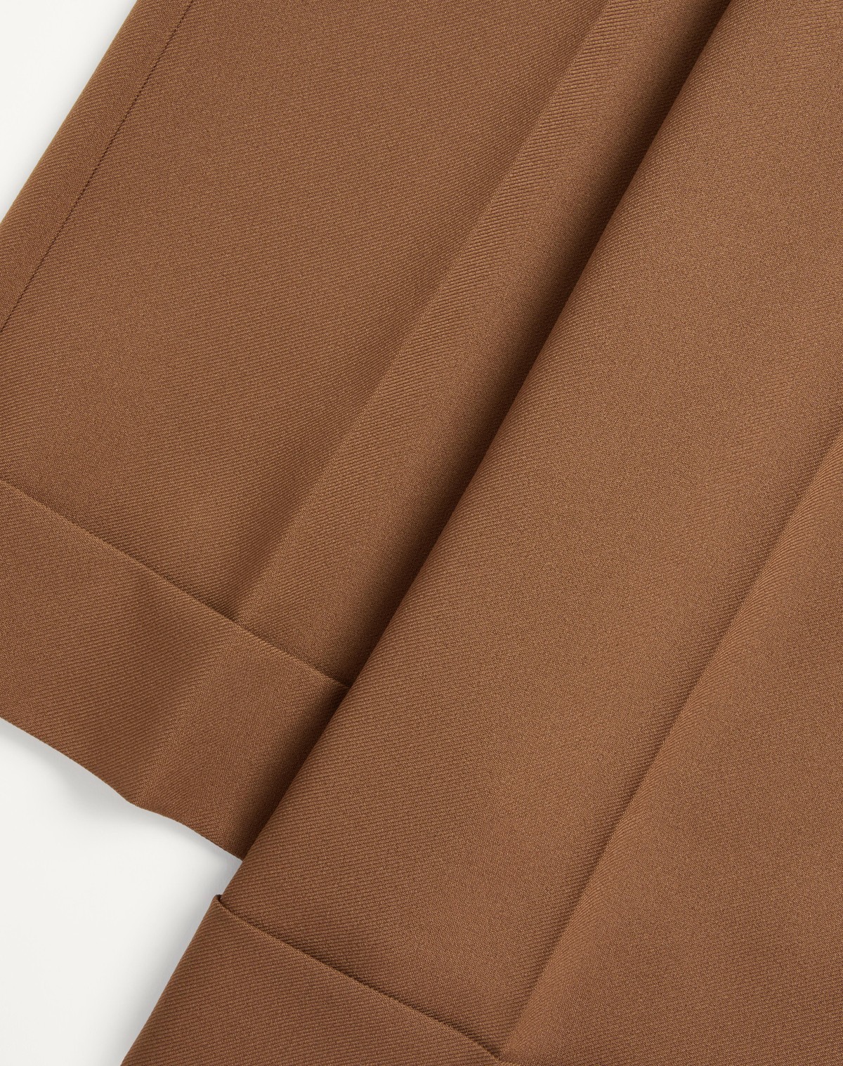 Valentino Pleated Cuffed Nylon Trousers With Side And Back Pockets In Brown