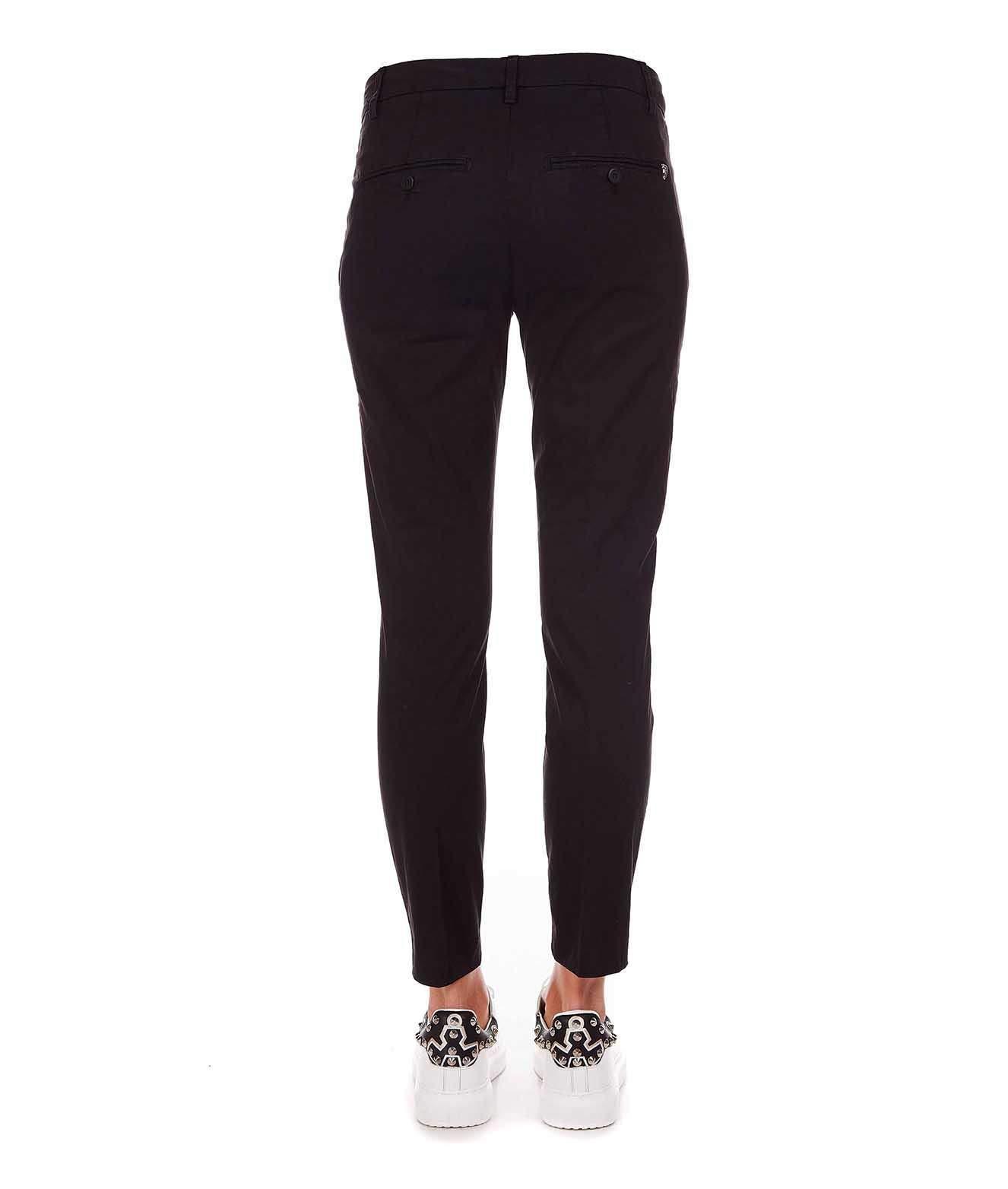 Dondup Straight Casual Pants In Black