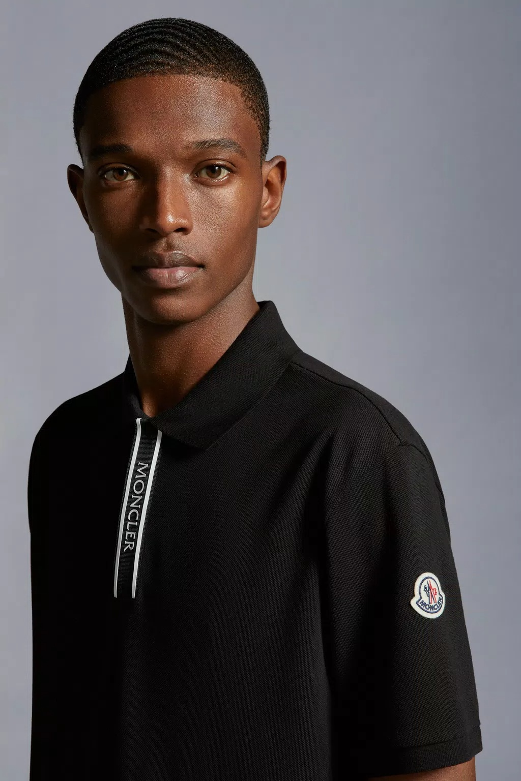 MONCLER LOGO MOTIF POLO SHIRT