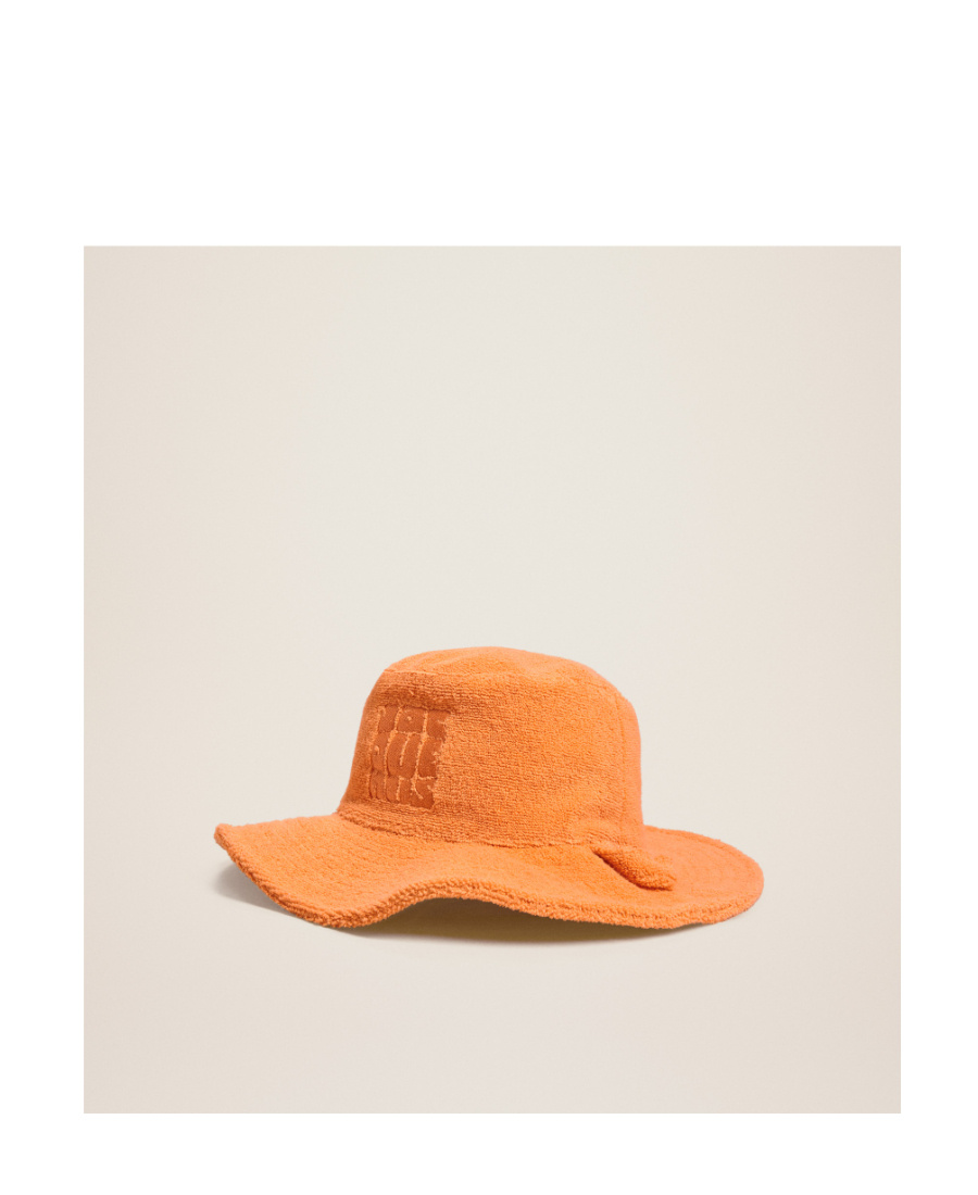 Jacquemus Le Bob Bandho Terry-cloth Bucket Hat In Orange